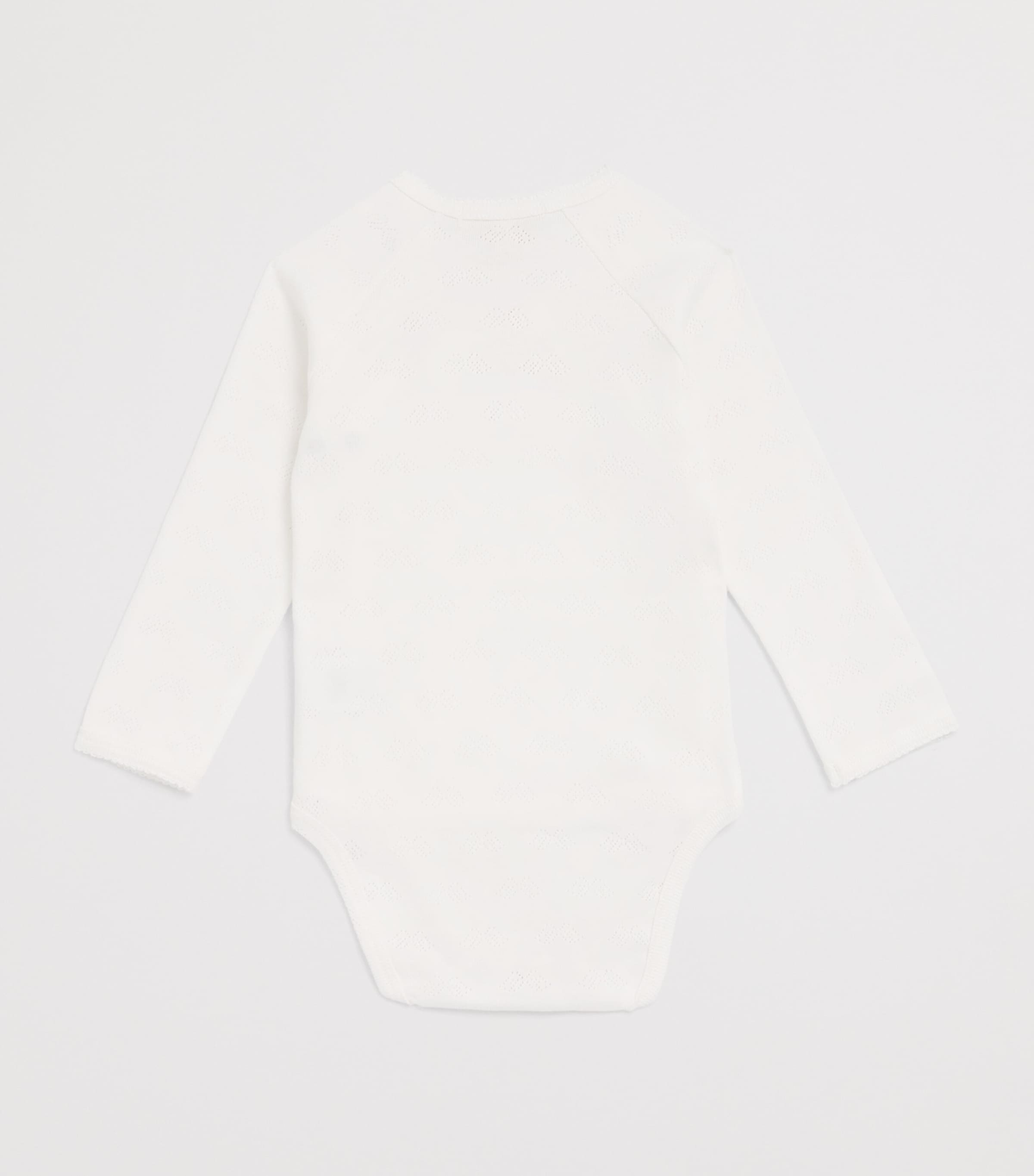 Marie-Chantal Pointelle-Knit Angel Wing Bodysuit White Image 2