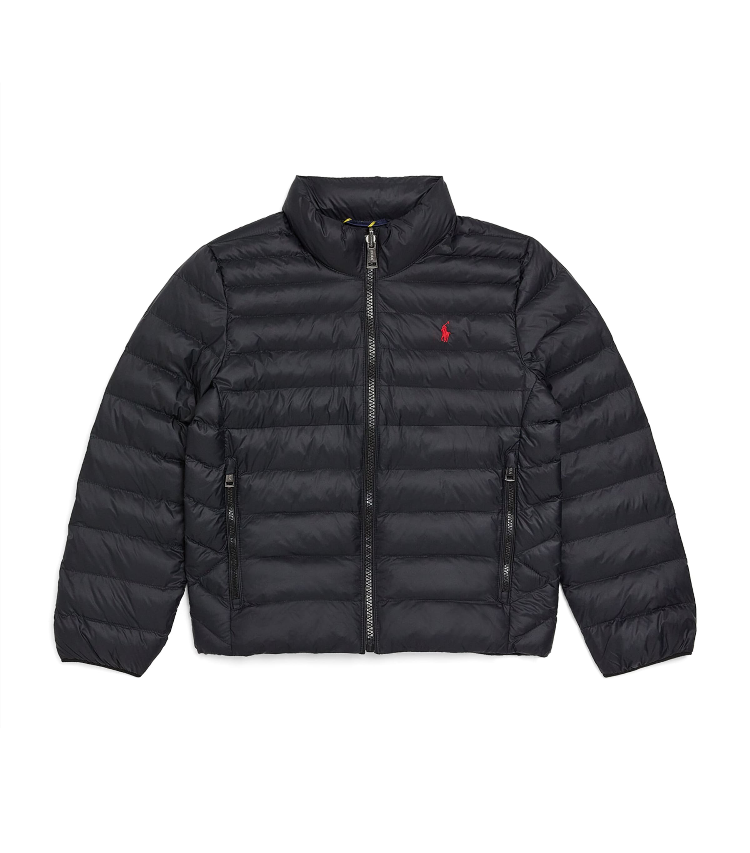 Ralph Lauren Packable Polo Pony Puffer Jacket In Black
