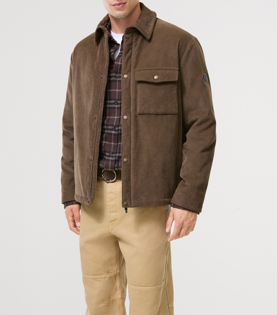 Burberry Mens Corduroy Overshirt Sepia Brown Image 2
