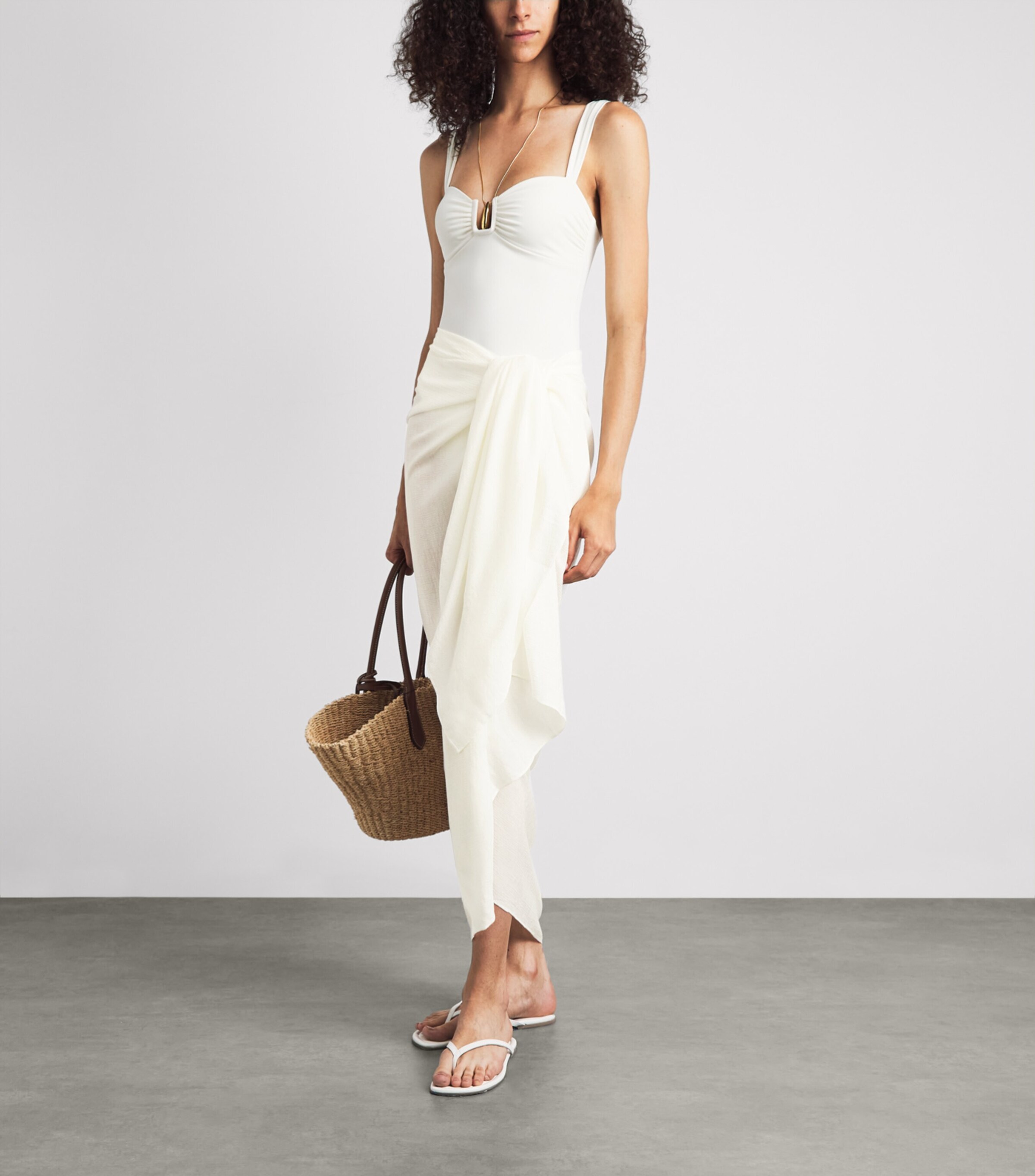 AWAY THAT DAY Womens Paros Sarong Ivory Image 2