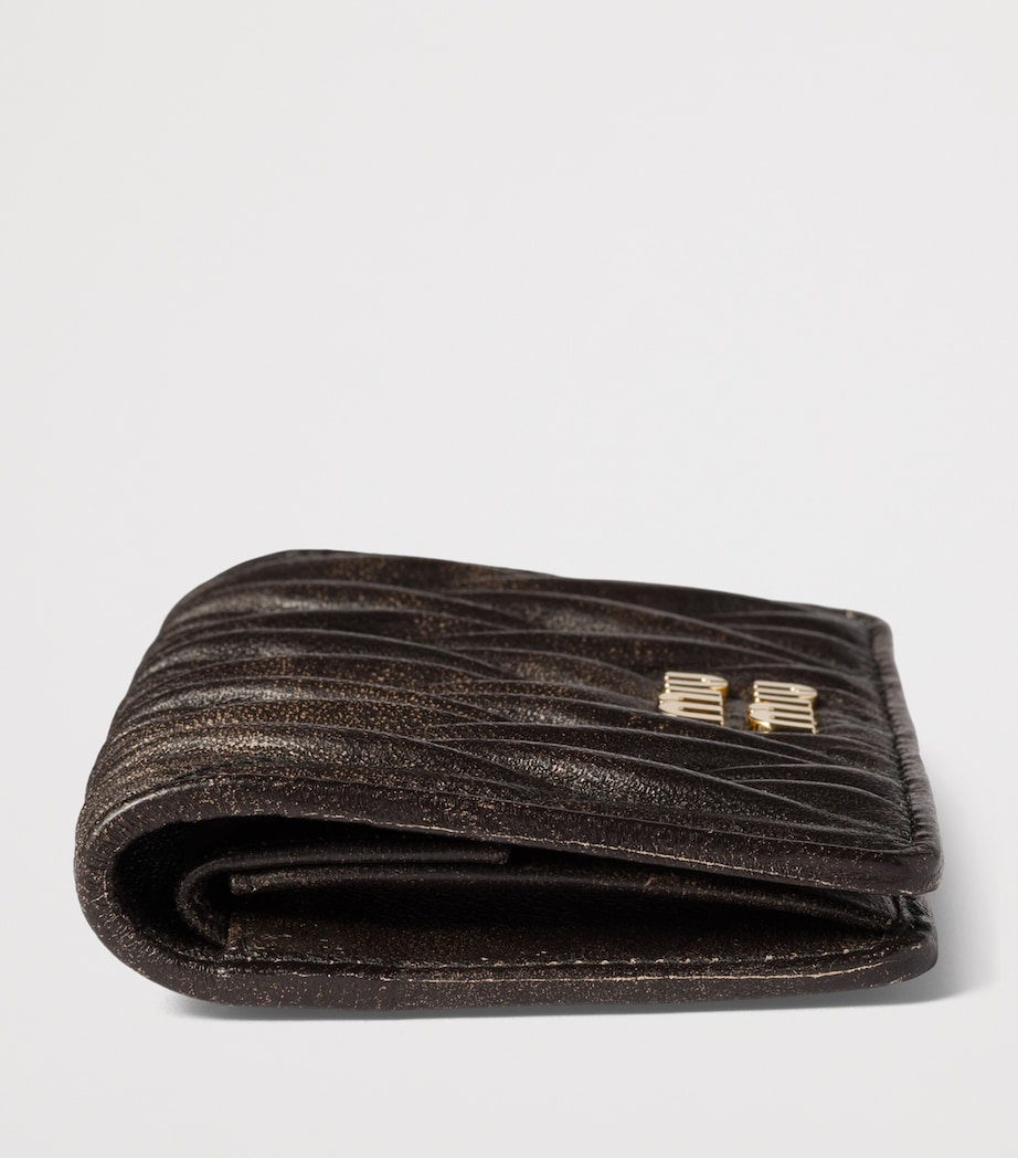 Small Leather Matelassé Wallet F0201 Image 4
