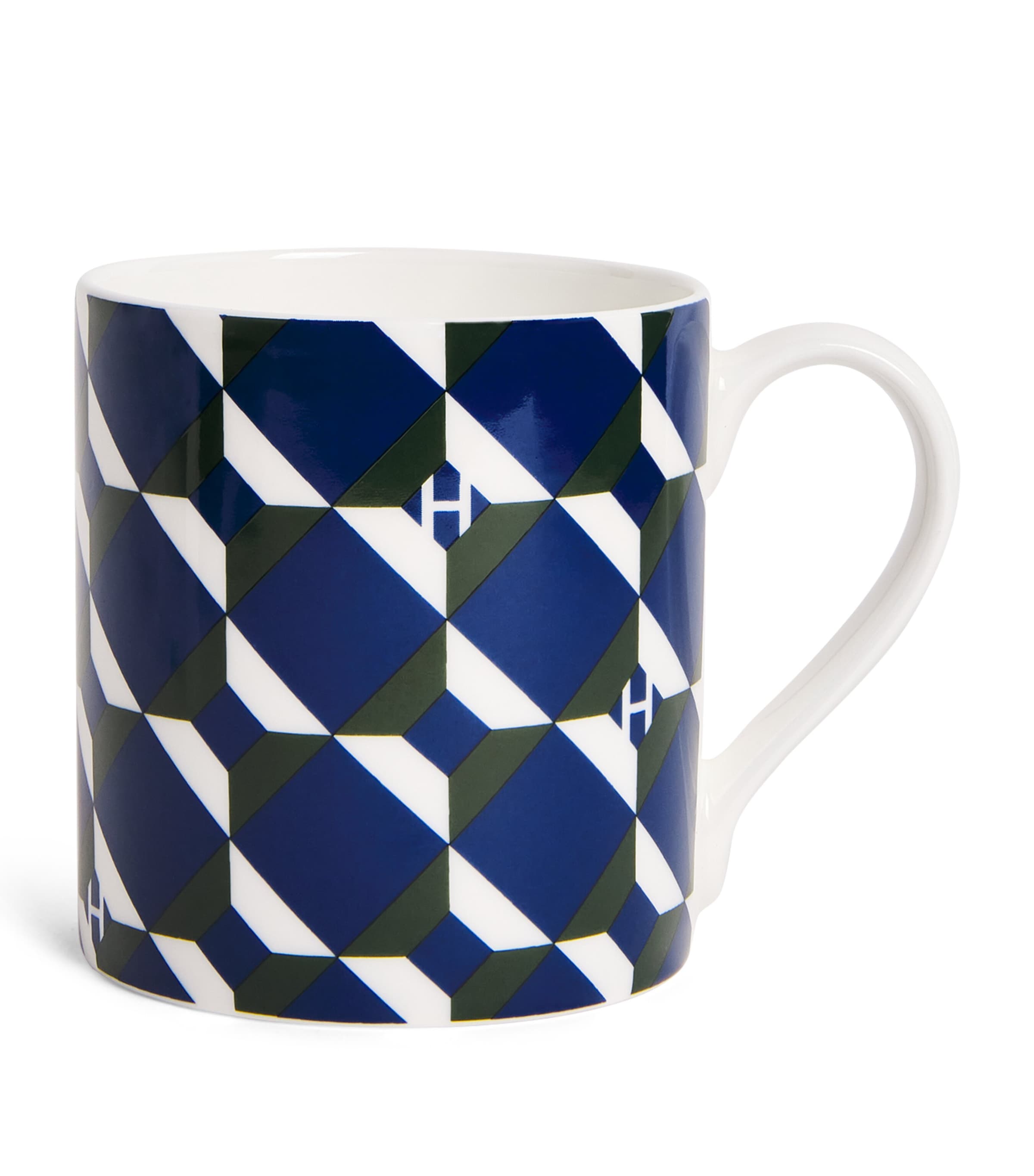 Harrods Logo Geometric Mug In Blue