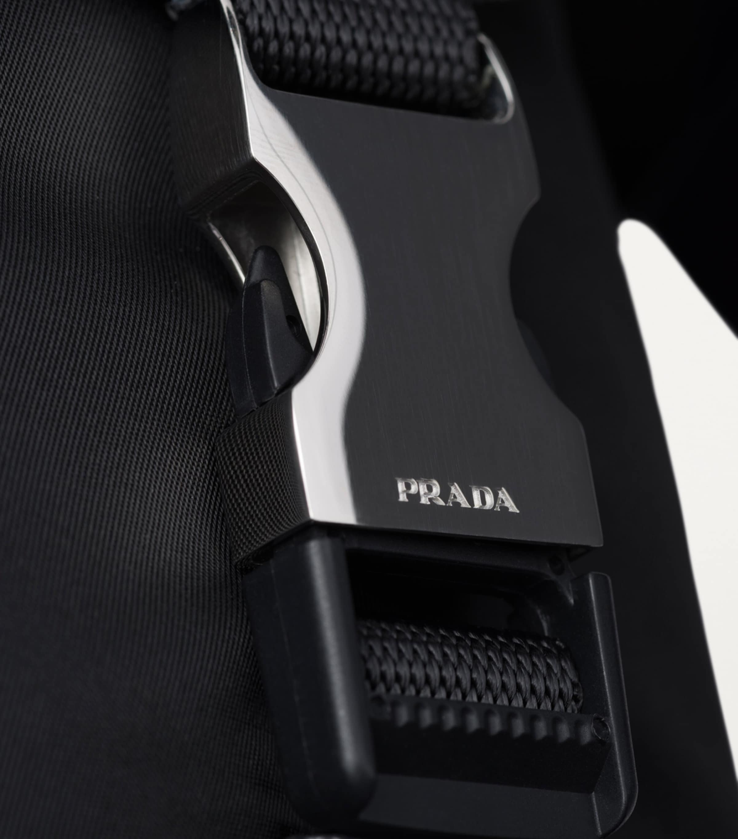 Re-Nylon and Saffiano Leather Shoulder Bag F0002 Image 8