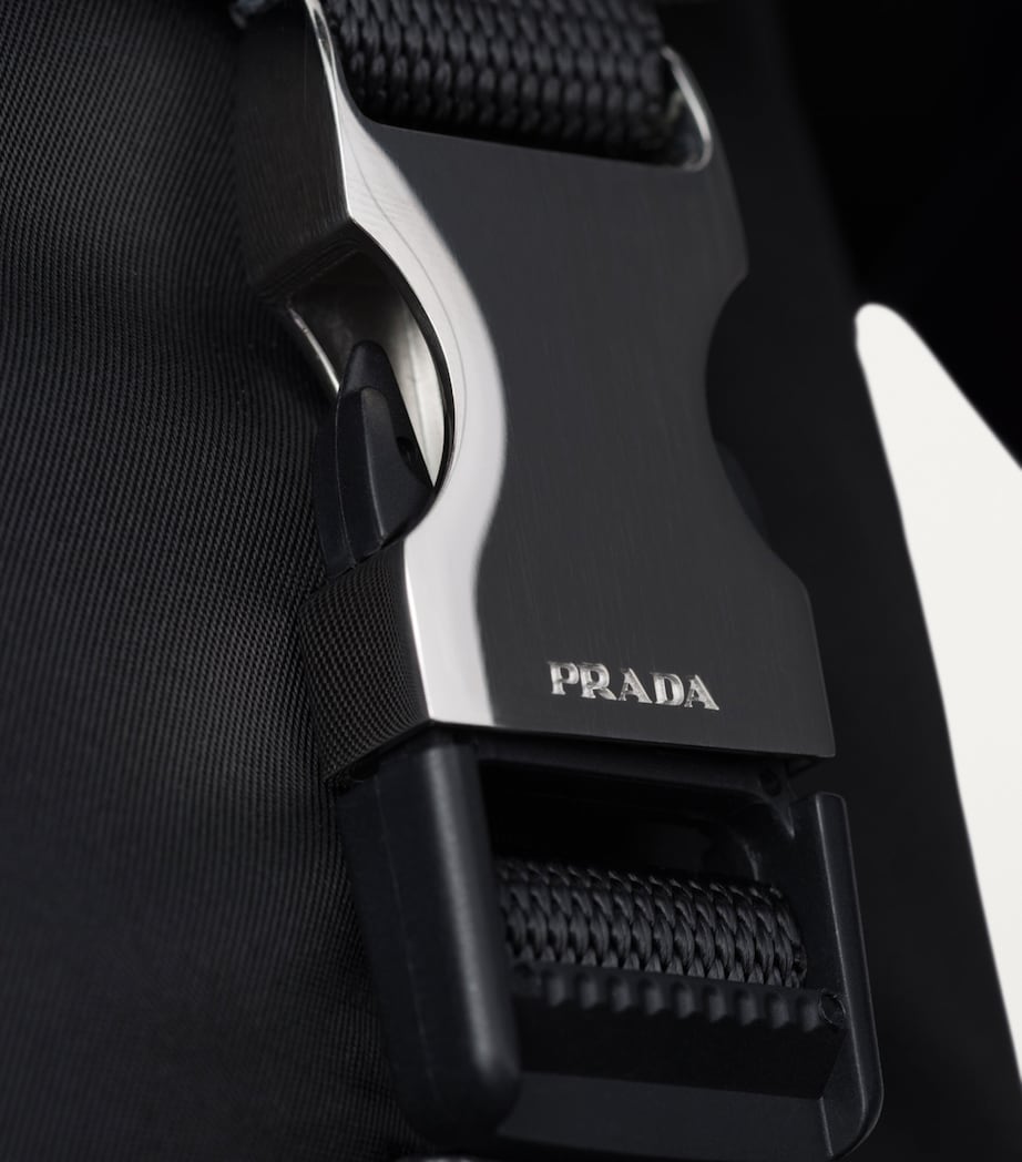 Re-Nylon and Saffiano Leather Shoulder Bag F0002 Image 8