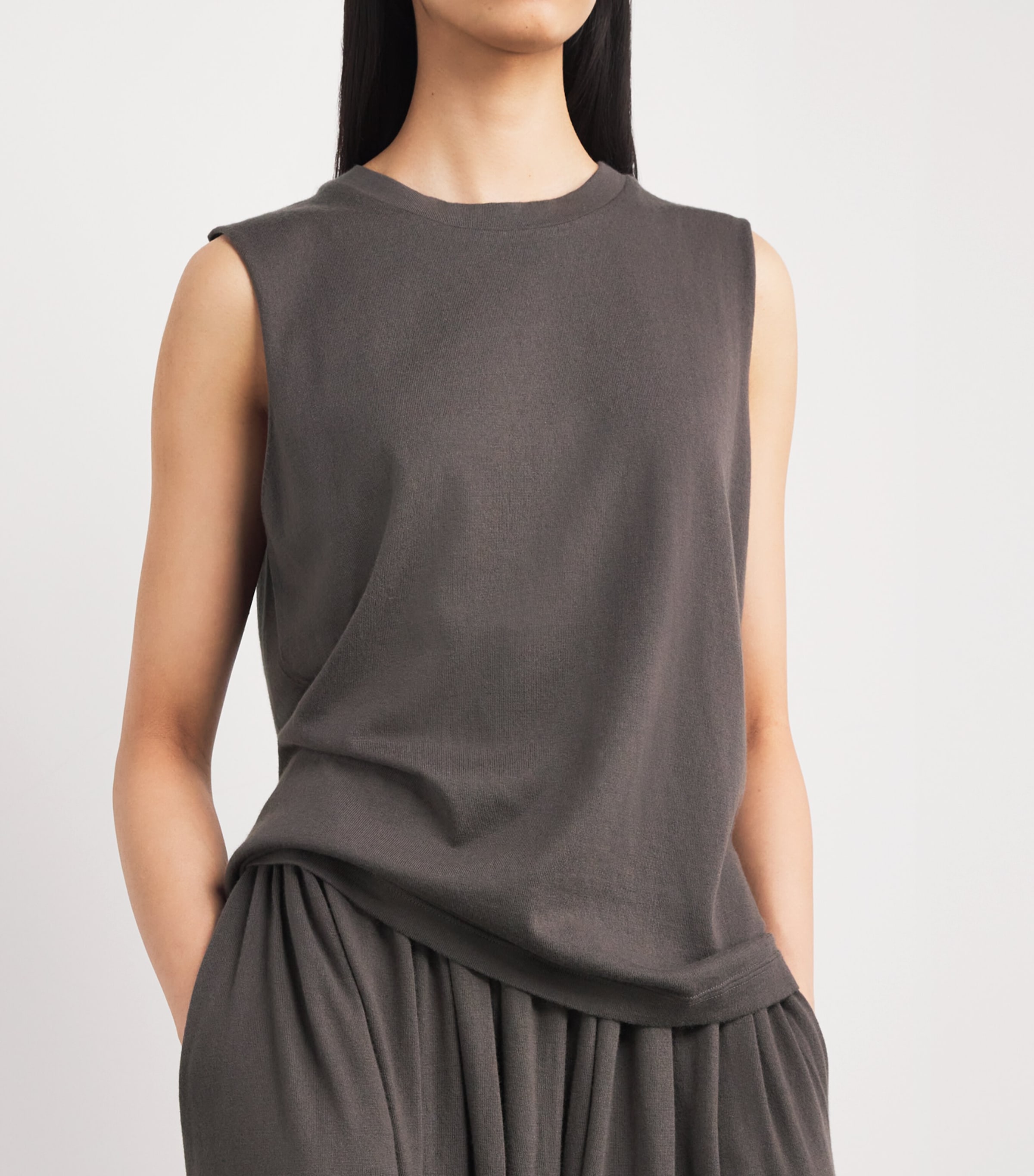 新品 extreme cashmere vest ブルー コットン カシミヤ extreme cashmere(エクストリームカシミヤ)】 VEST|allureville