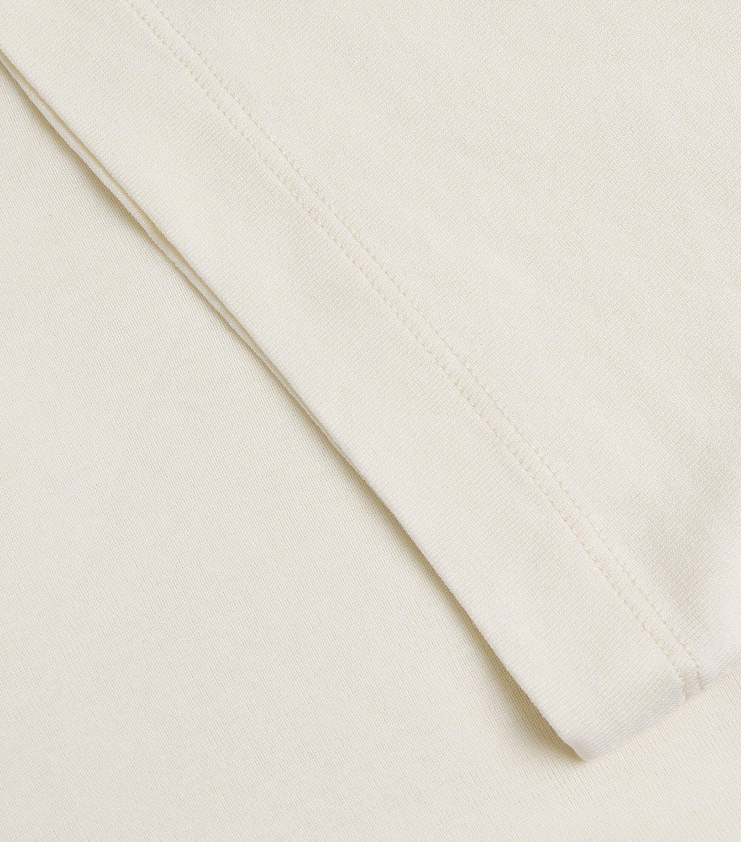 Lemaire Mens Cotton Ribbed T-Shirt Light Cream Image 5