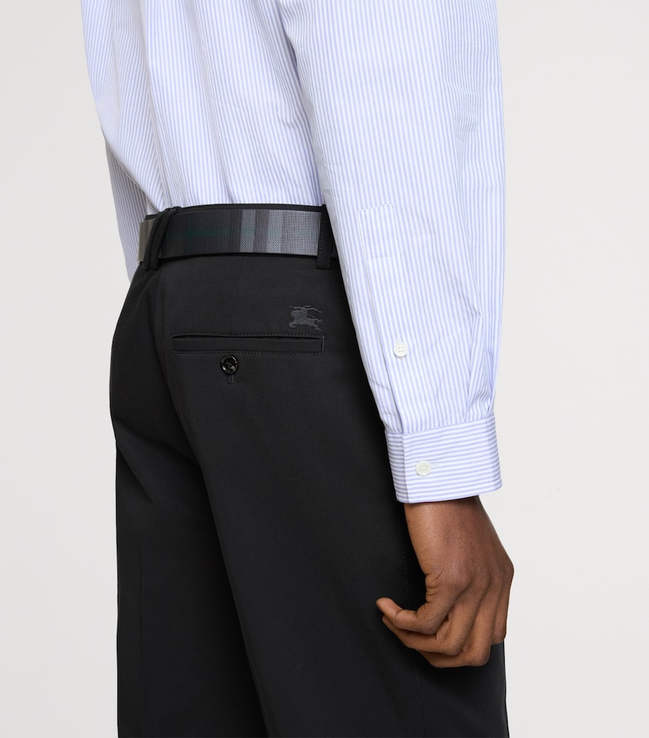 Cotton Twill Slim Chinos BLACK Image 4