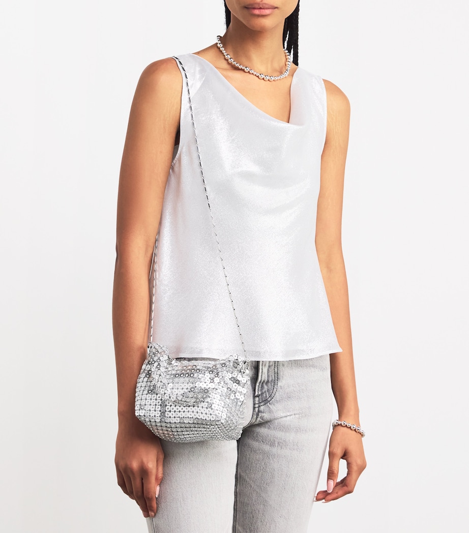 MAX&Co. Metal Mesh Shoulder Bag Ice Image 5