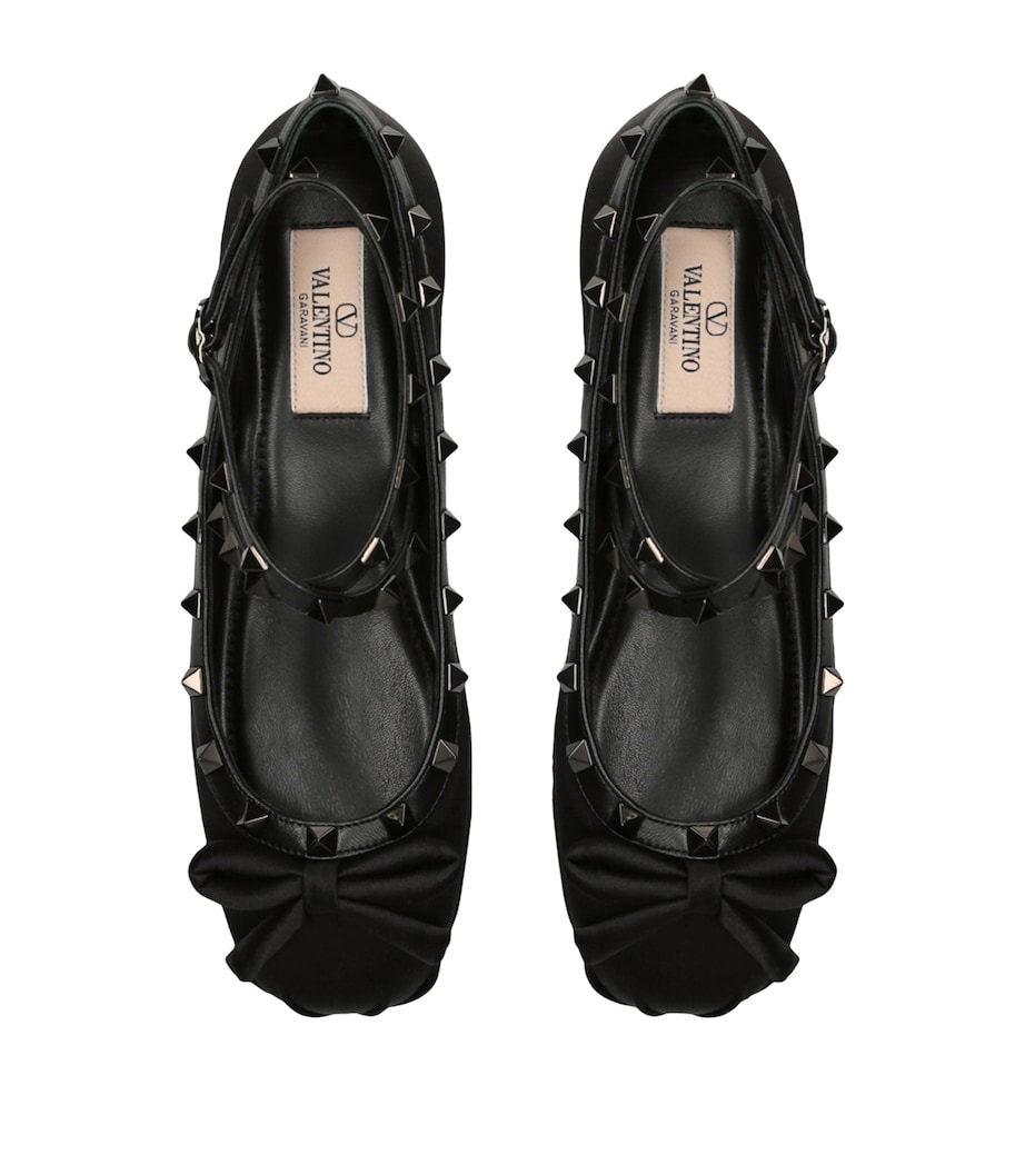 Valentino Garavani Rockstud Ballerina Flats Black Image 4
