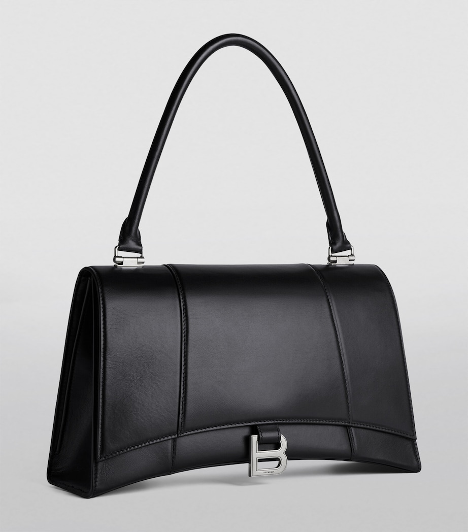 Balenciaga Medium Leather Hourglass Top-Handle Bag Image 6