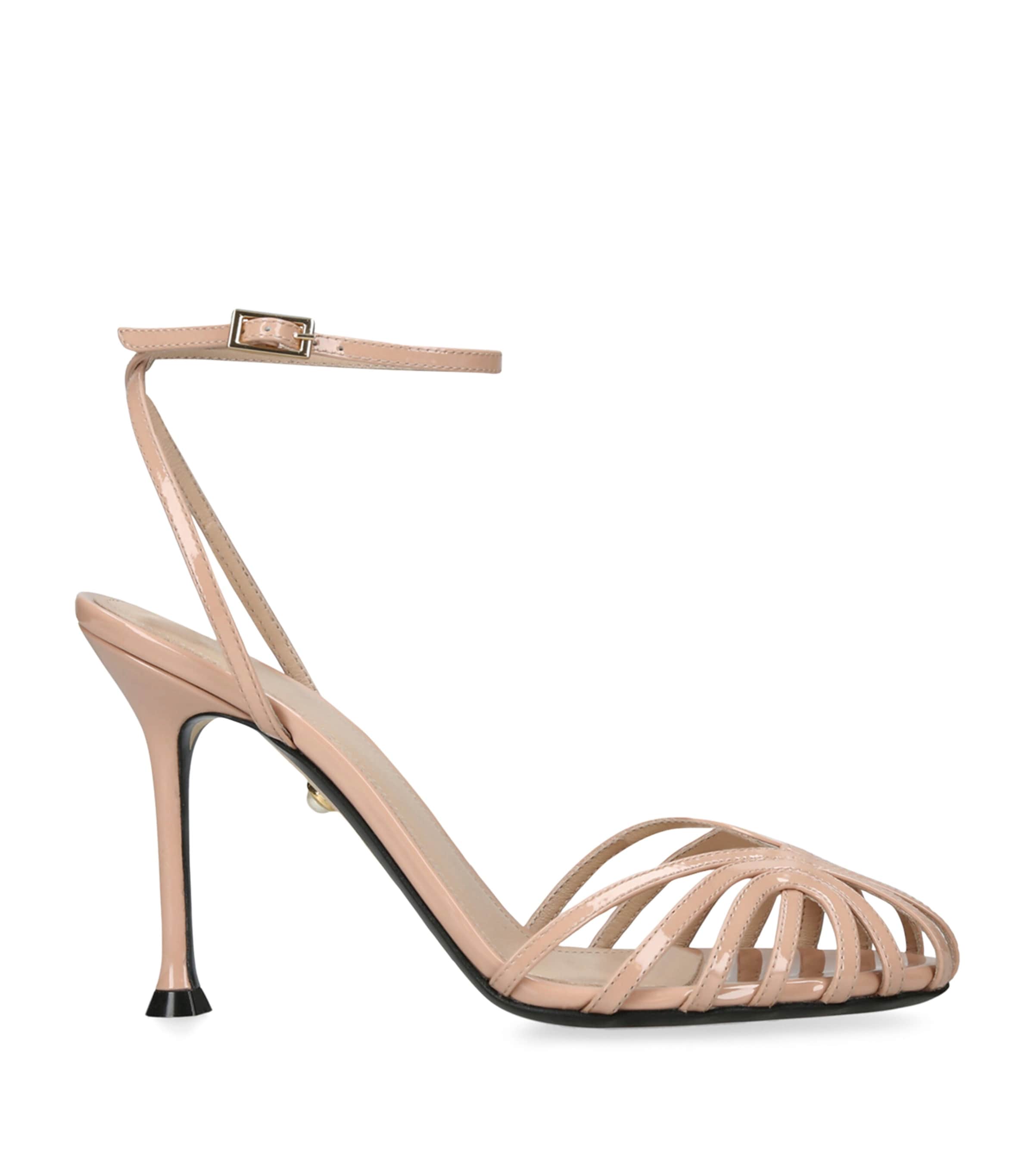 Alevì Patent Leather Ally Heeled Sandals 95 Blush Image 1