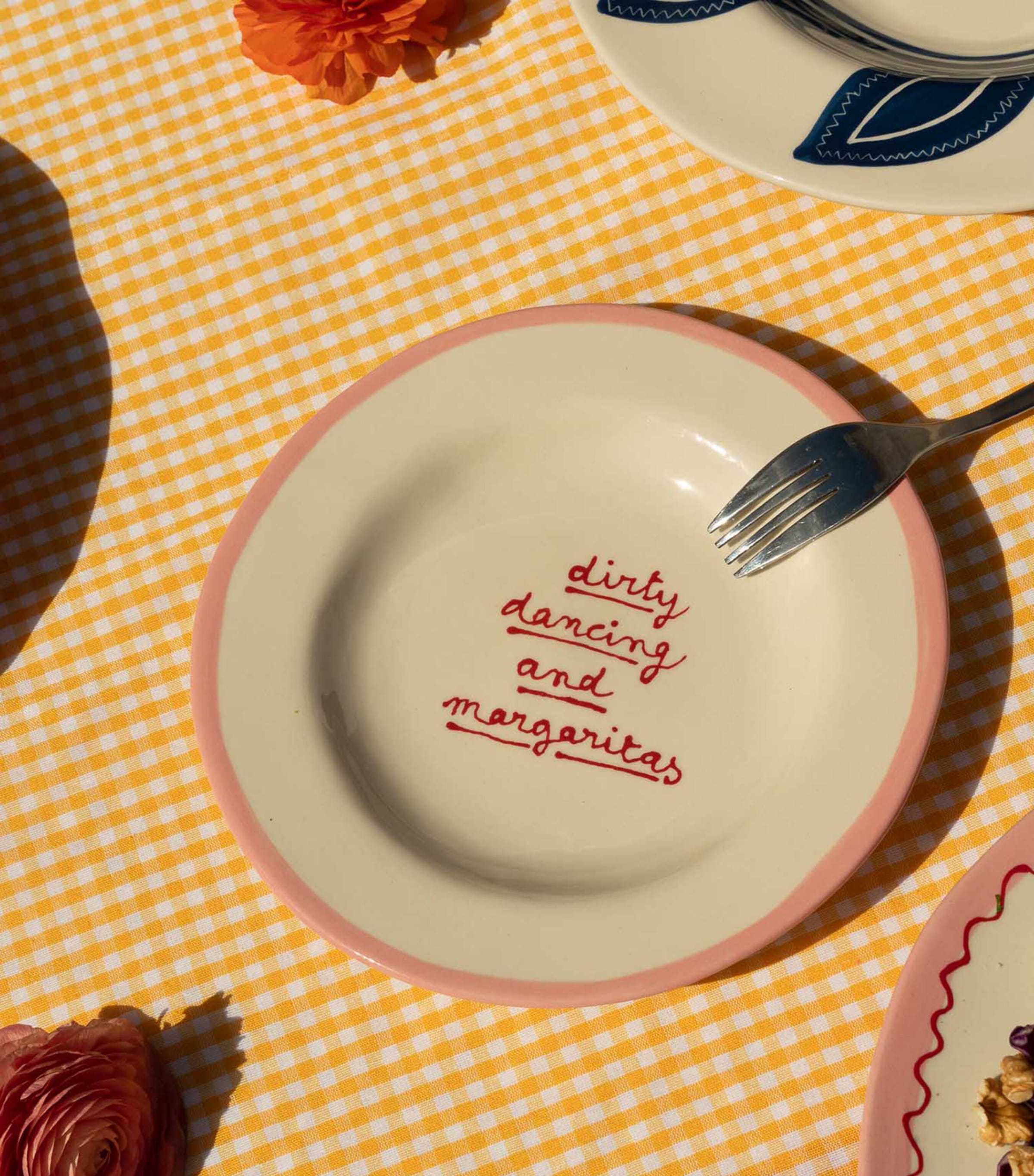 Dirty Dancing and Margaritas Plate (22cm) PINK AND RED Image 4