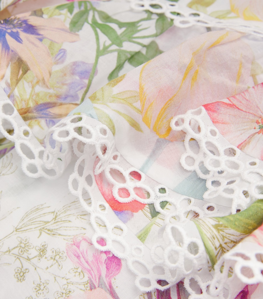 Ruffled Fera Mini Skirt WHITE BOTANICAL Image 5