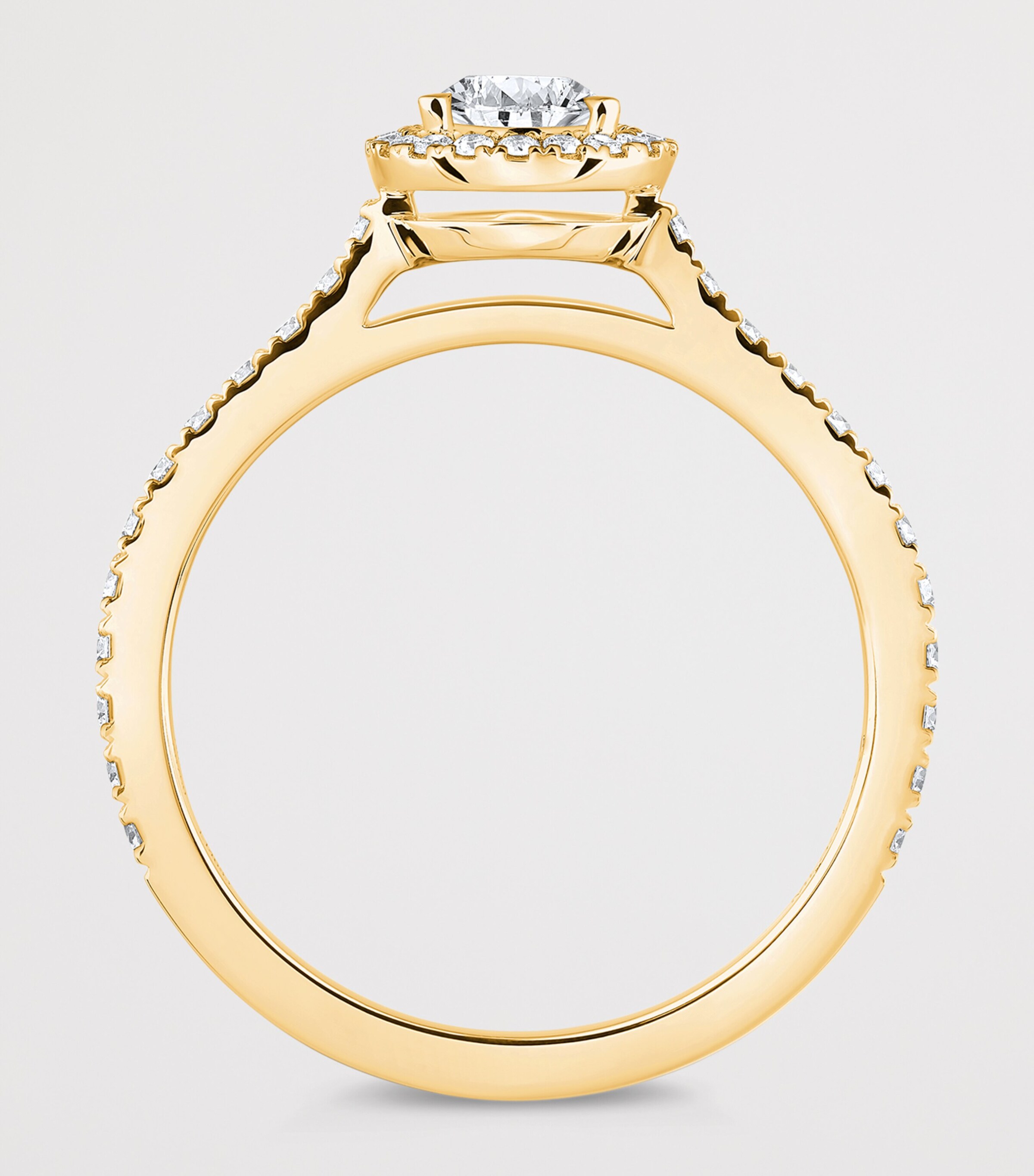 Messika Joy Yellow Gold and Diamond Solitaire Ring White Gold Image 3
