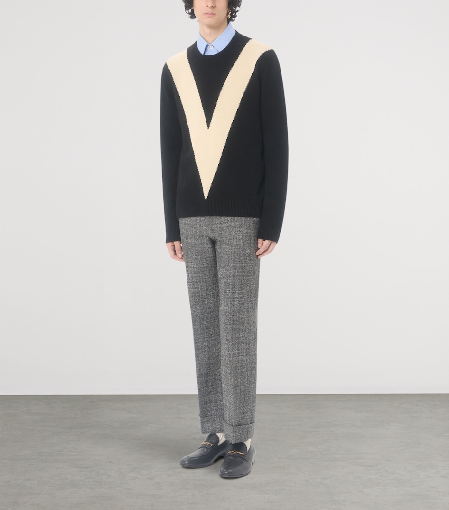 Virgin Wool V Logo Sweater 9RA Image 5