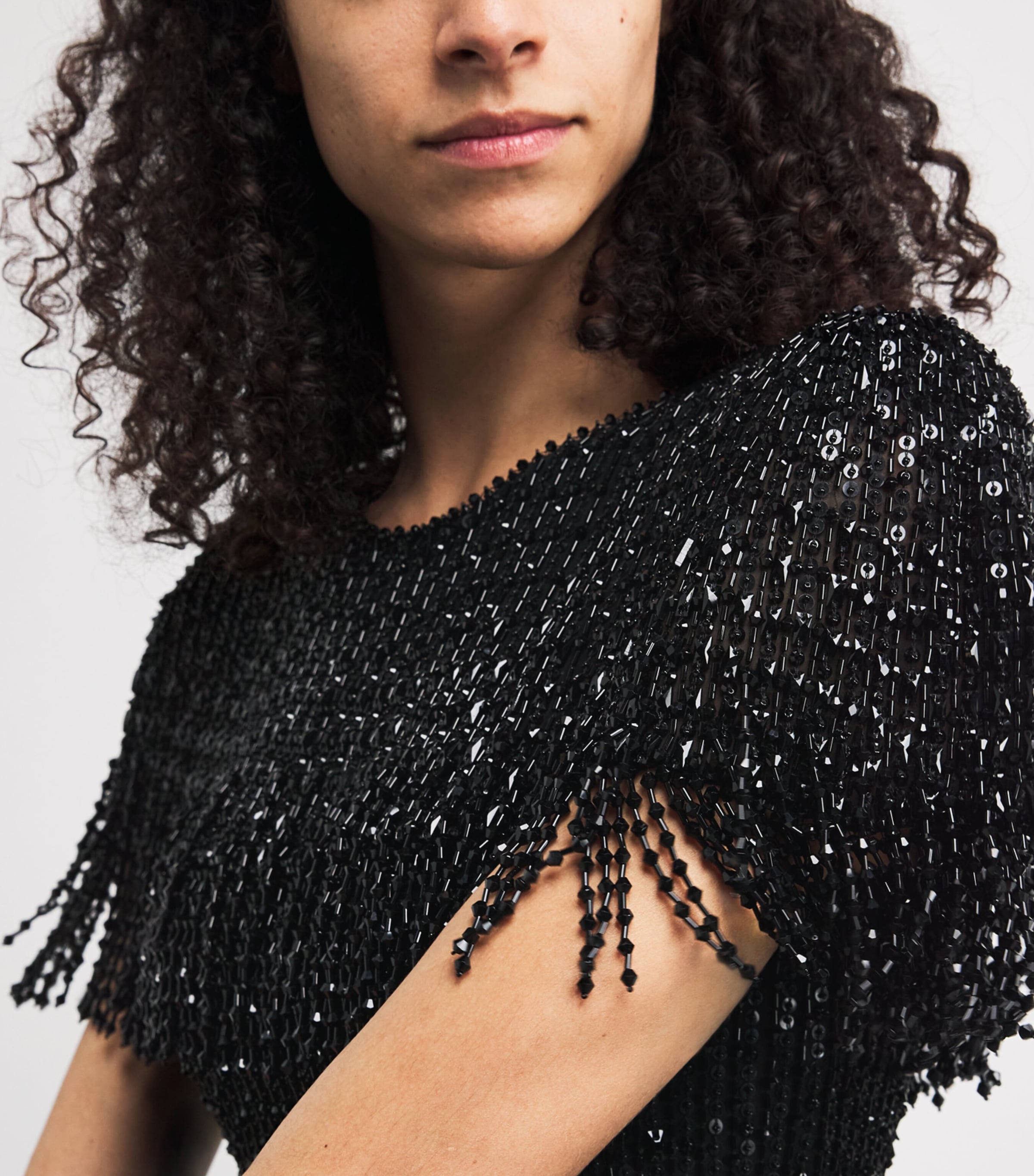 Sequin Swish Mini Dress LIQUORICE 2033 Image 6