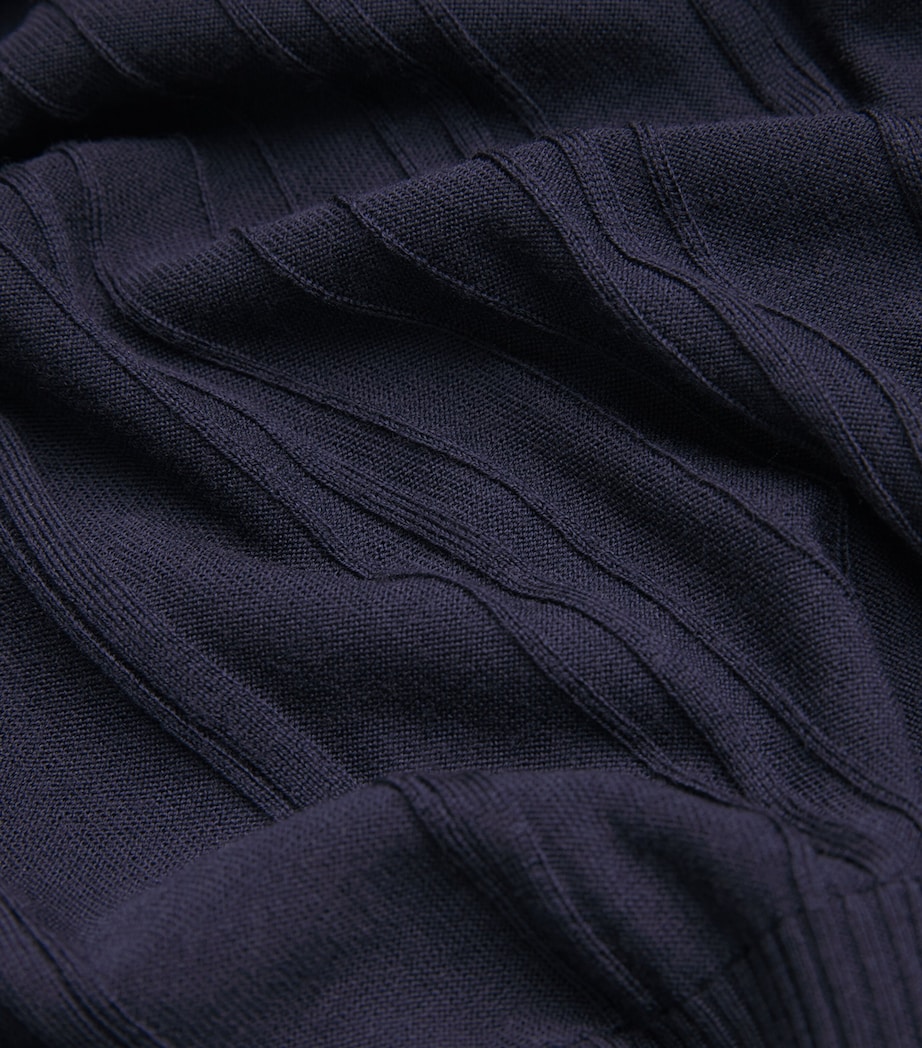 Extra Fine Merino Wool Jaxen Polo Shirt MIDNIGHT Image 5