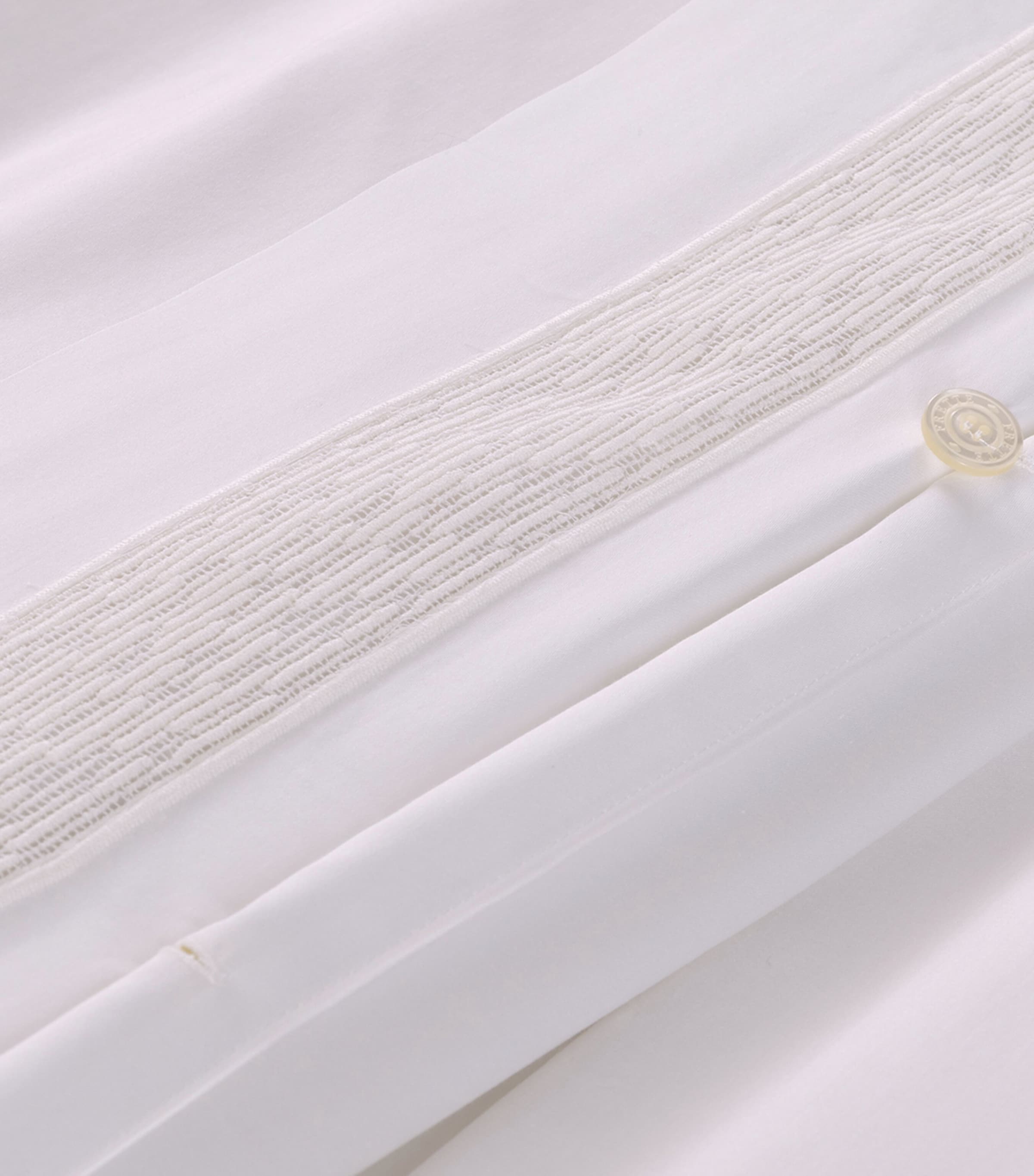 Frette Cotton Balance Lace Queen Duvet Cover (240cm x 220cm) Milk Image 4