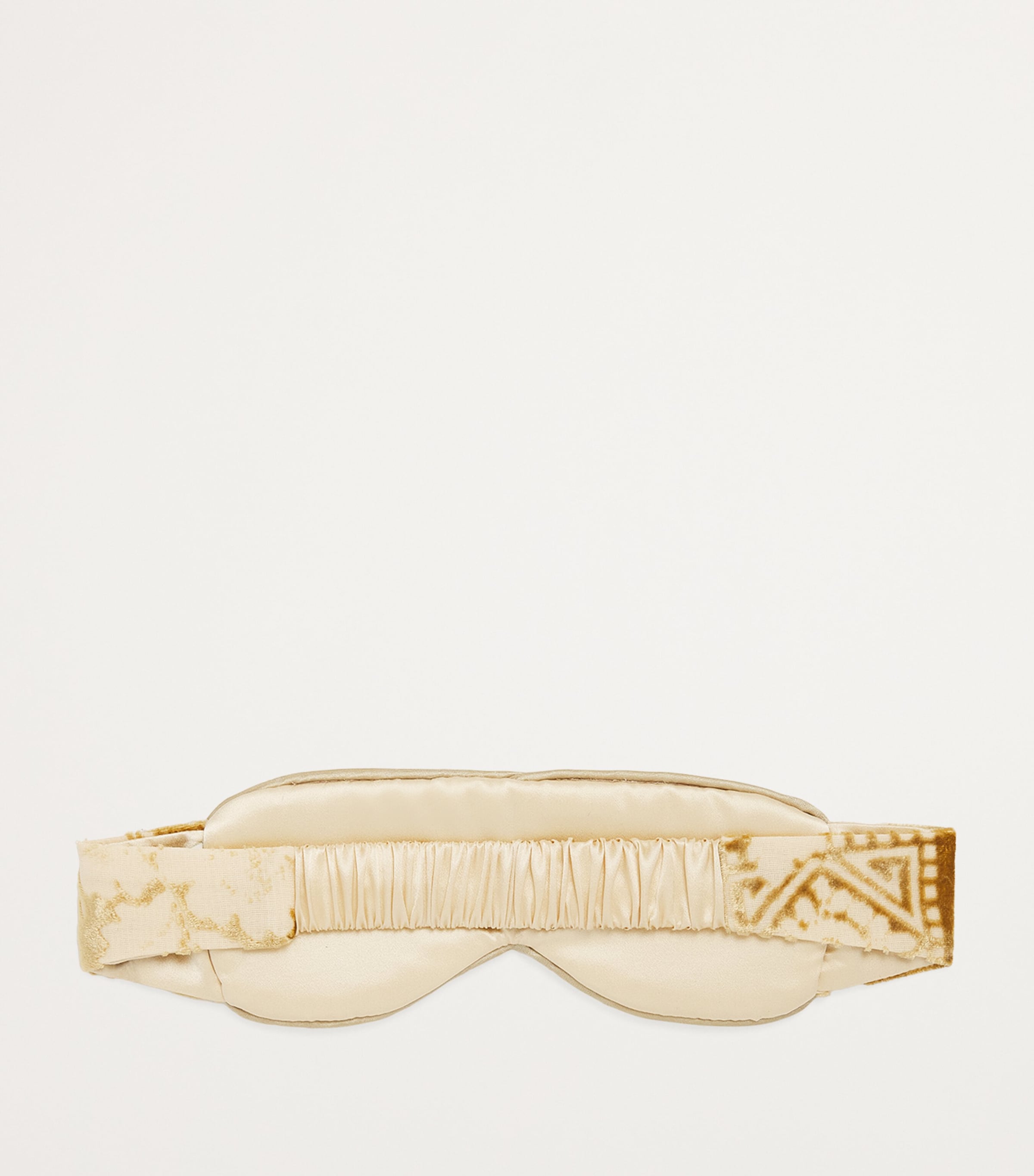 Silk Floral Eye Mask GOLD & IVORY Image 2