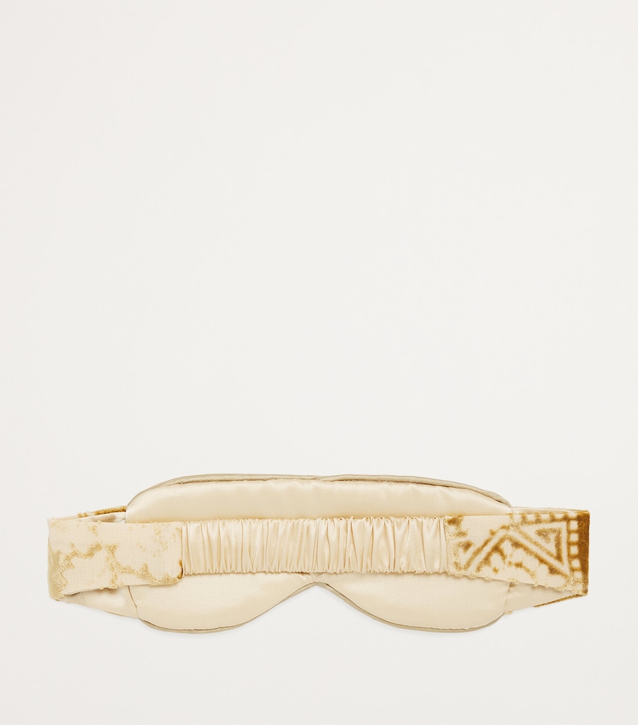 Silk Floral Eye Mask GOLD & IVORY Image 2