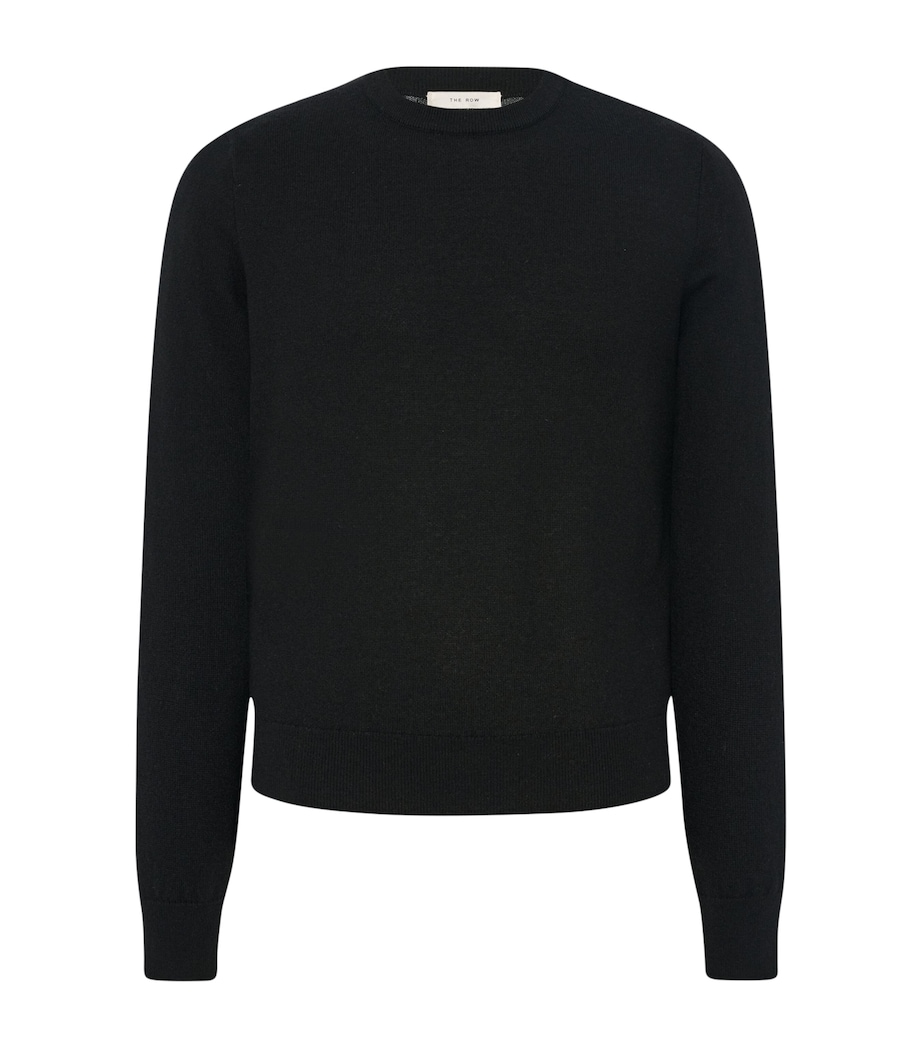 The Row Mens Benji Cashmere Sweater Black Image 1