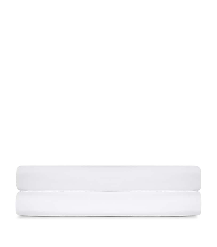 Langdon Emperor Fitted Sheet (200cm x 200cm) WHITE Image 2