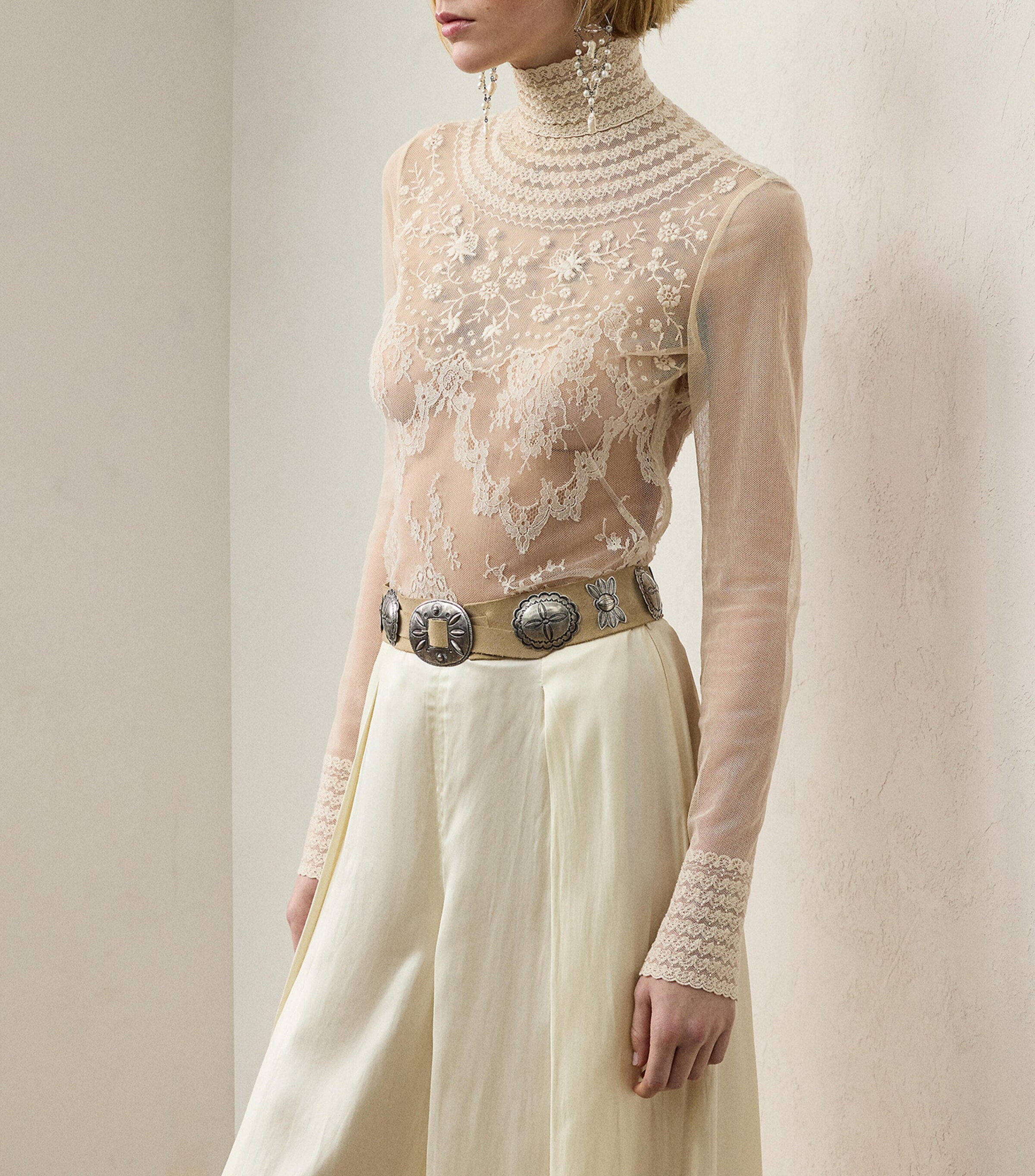 Delilah Embellished Top LUX CREAM Image 5