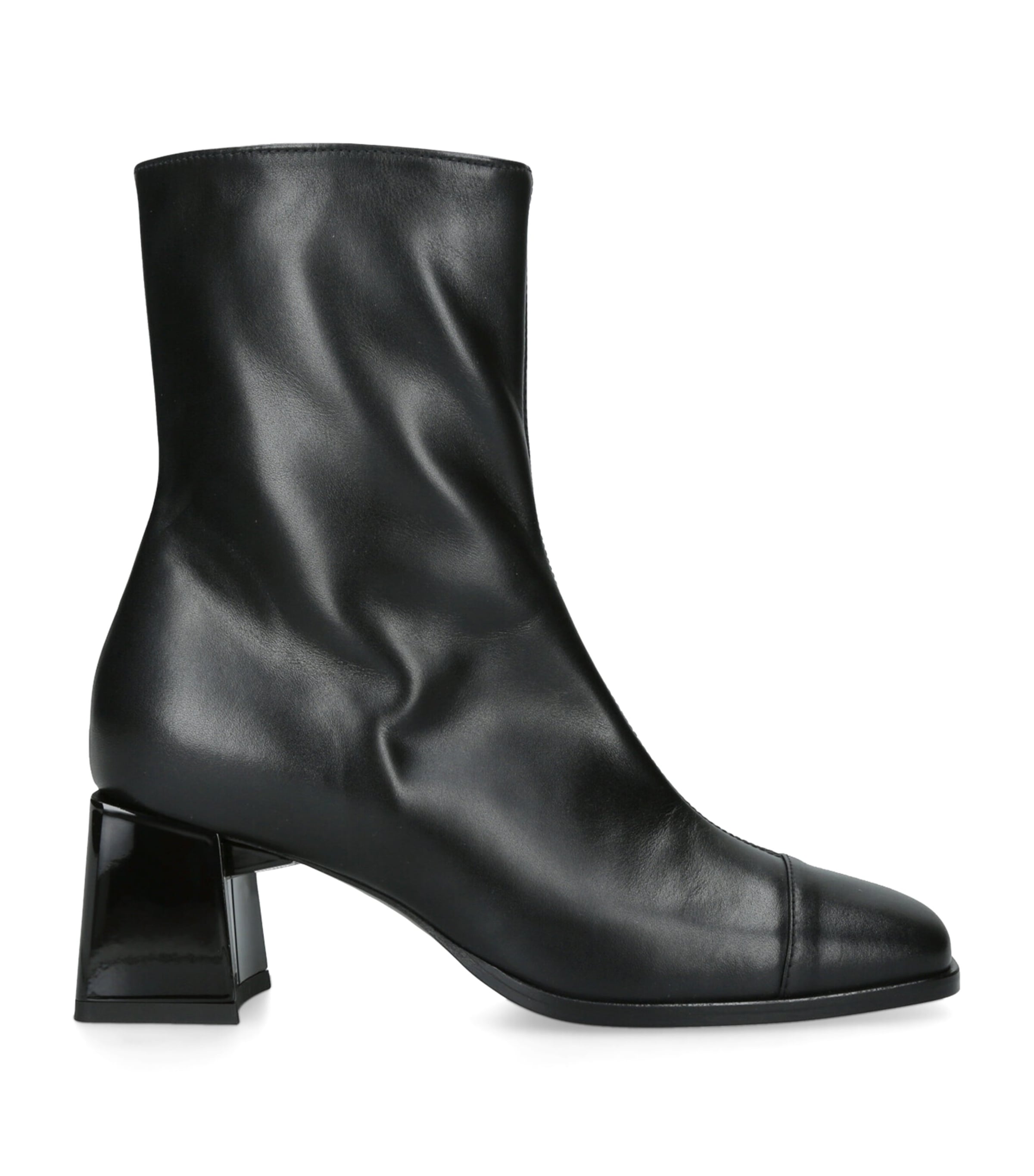 Shop Carel Paris Leather Odeon Ankle Boots 55 In Black