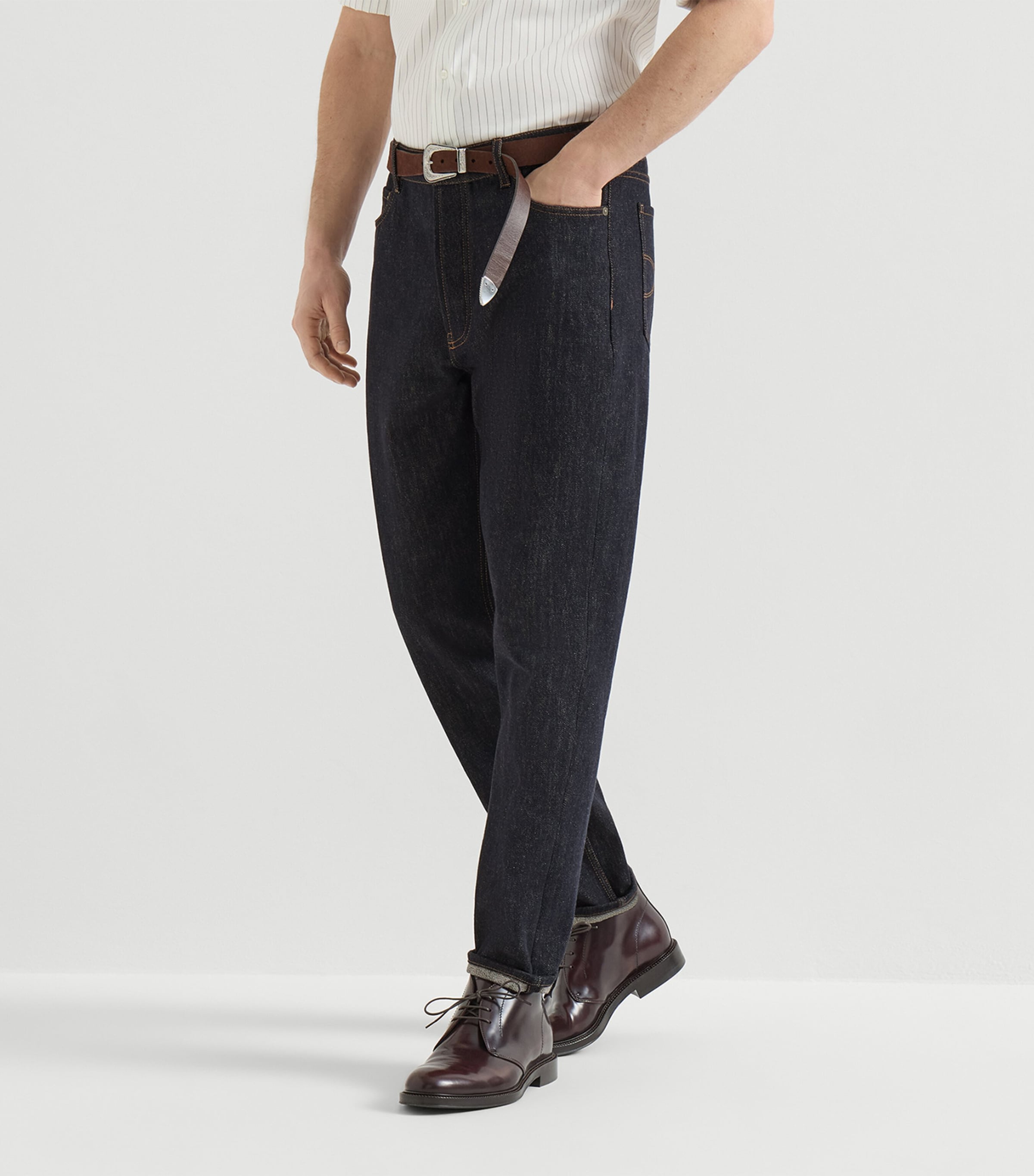 Brunello Cucinelli Mens Japanese Denim Jeans Image 3