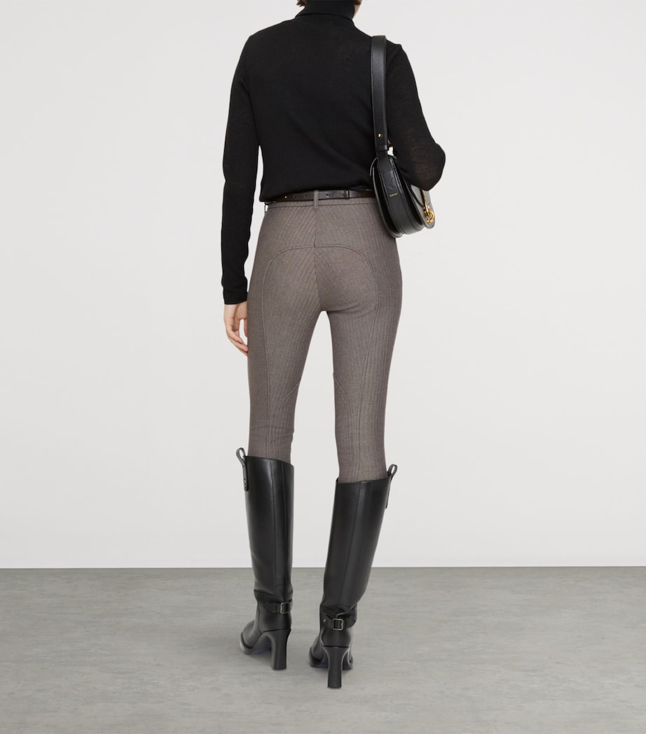 Stretch Cotton Herringbone Jodhpurs WLNUT BRWN/TAUPE BGE Image 3