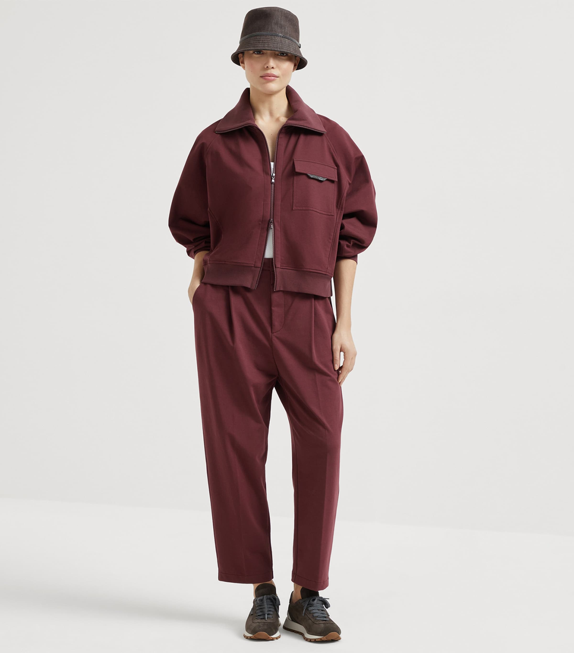 Stretch-Cotton Cropped Trousers C7235 Image 4