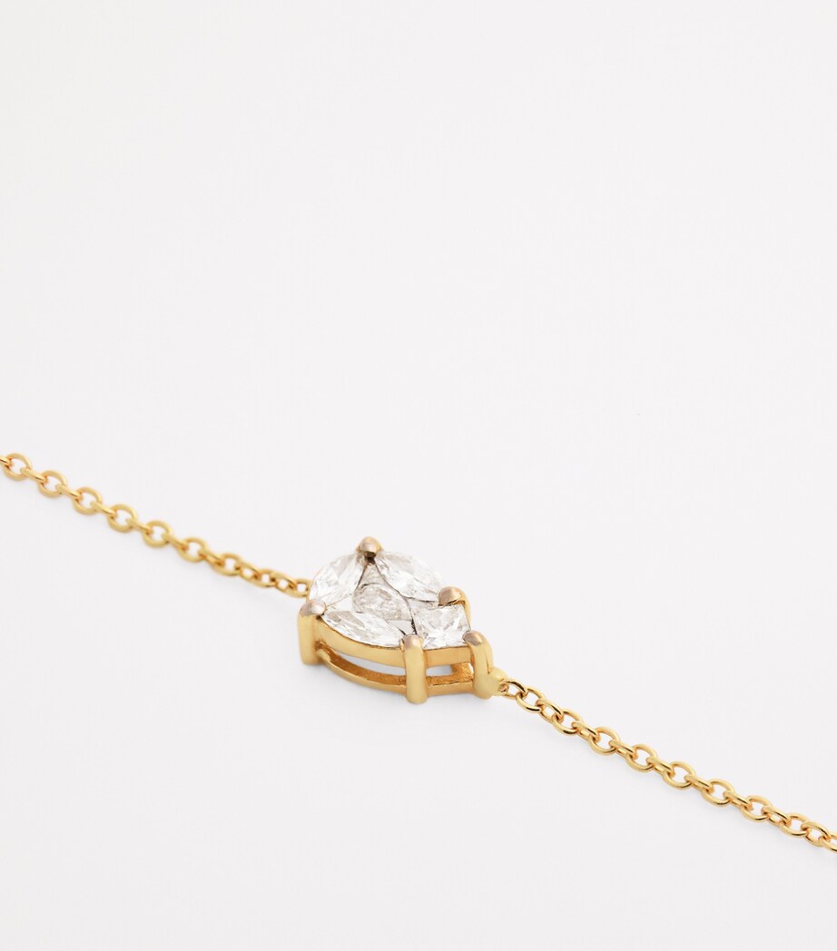 Nadine Aysoy Yellow Gold and Diamond Catena Illusion Bracelet Yellow Gold Image 3