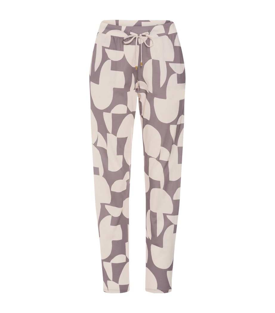 Hanro Womens Cotton-Modal Sleep & Lounge Pyjama Trousers Divided Circles Image 1