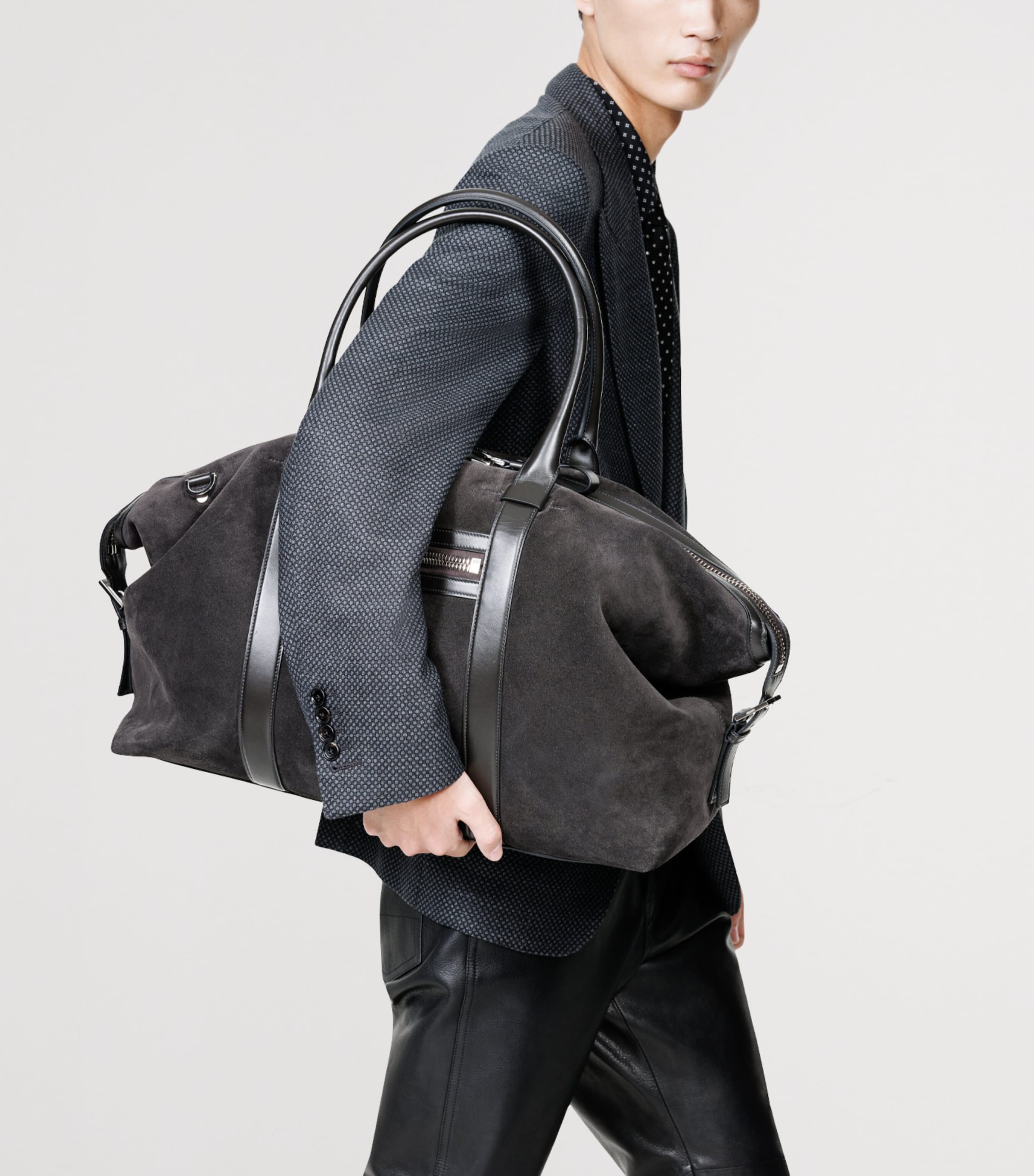 TOM FORD Large Leather Duffle Bag Tcq Image 2