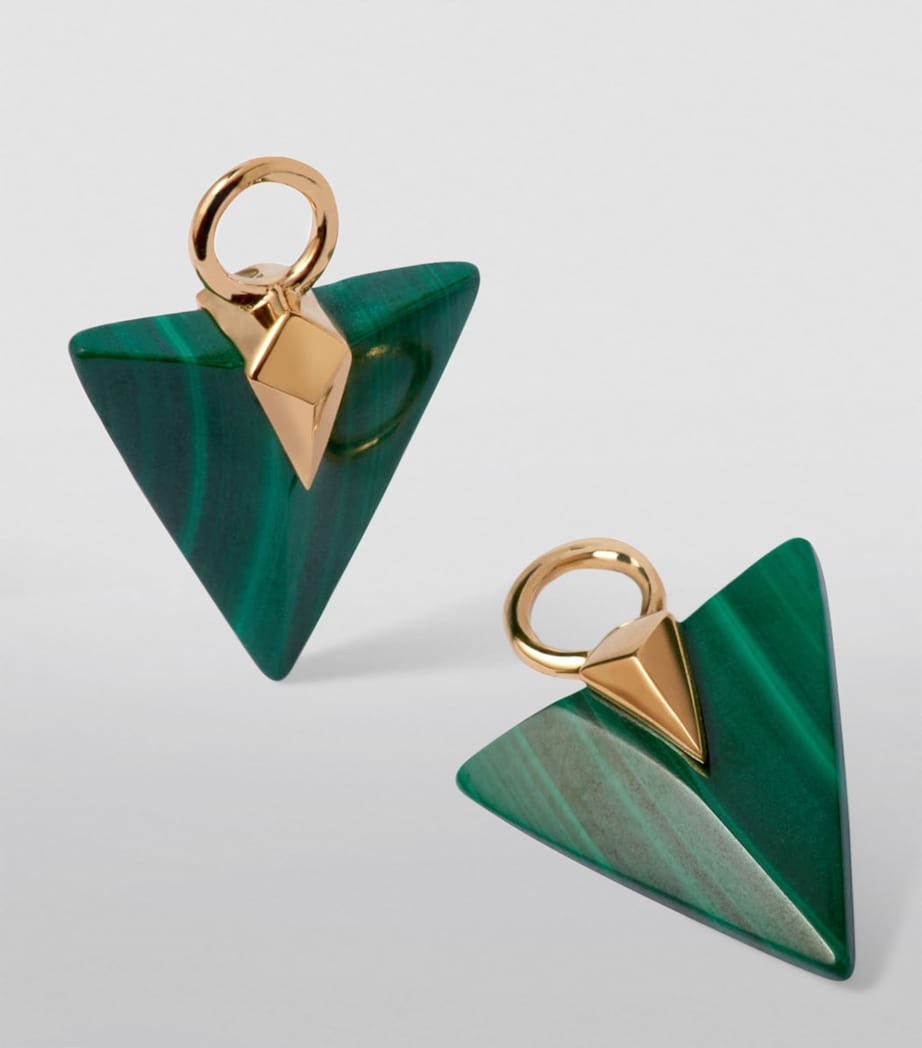 Yellow Gold and Malachite Flight Arrow Earring Drops YELLOW GOLD Image 3