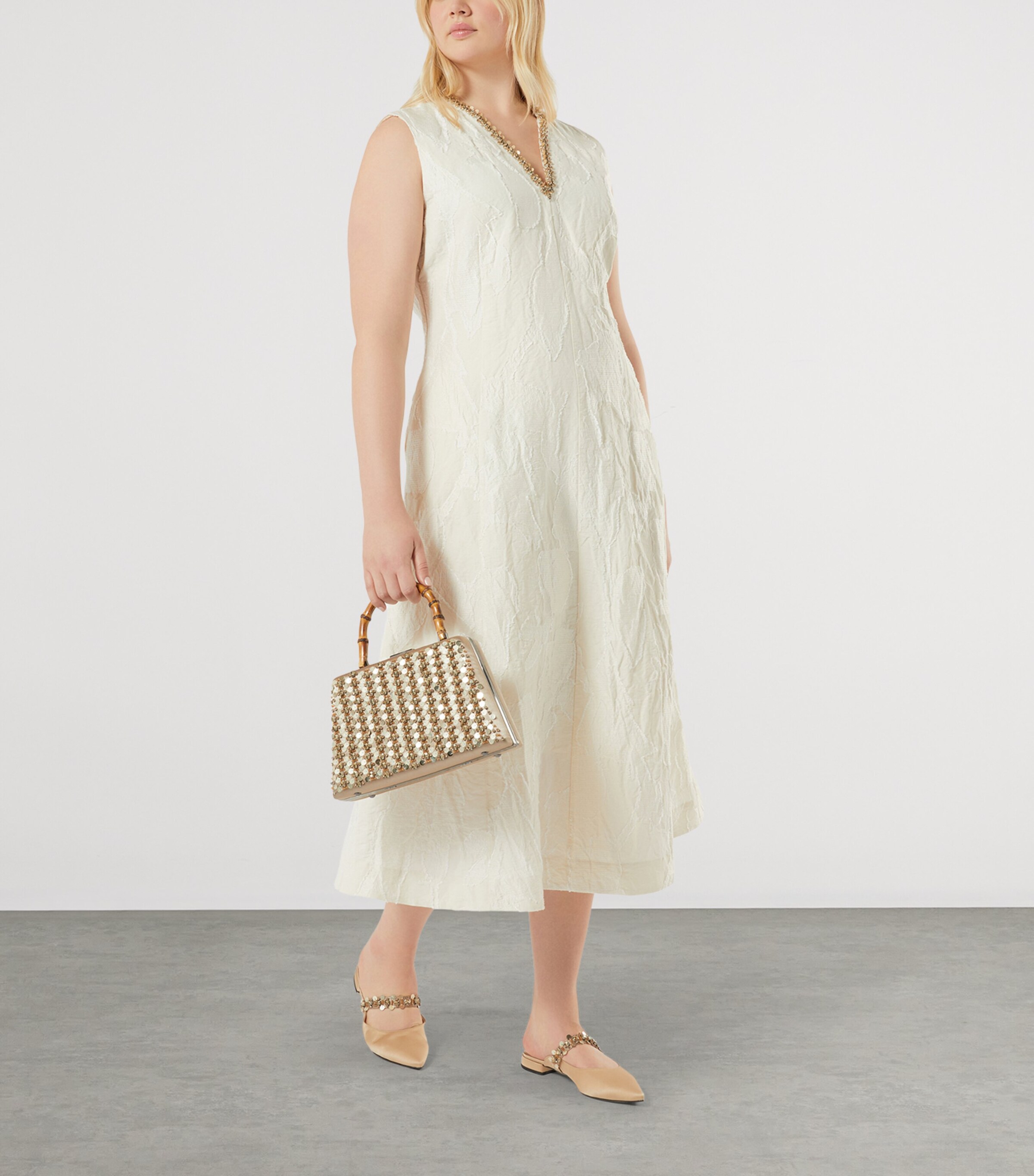 Satin Embellished Mules CAMEL Image 2