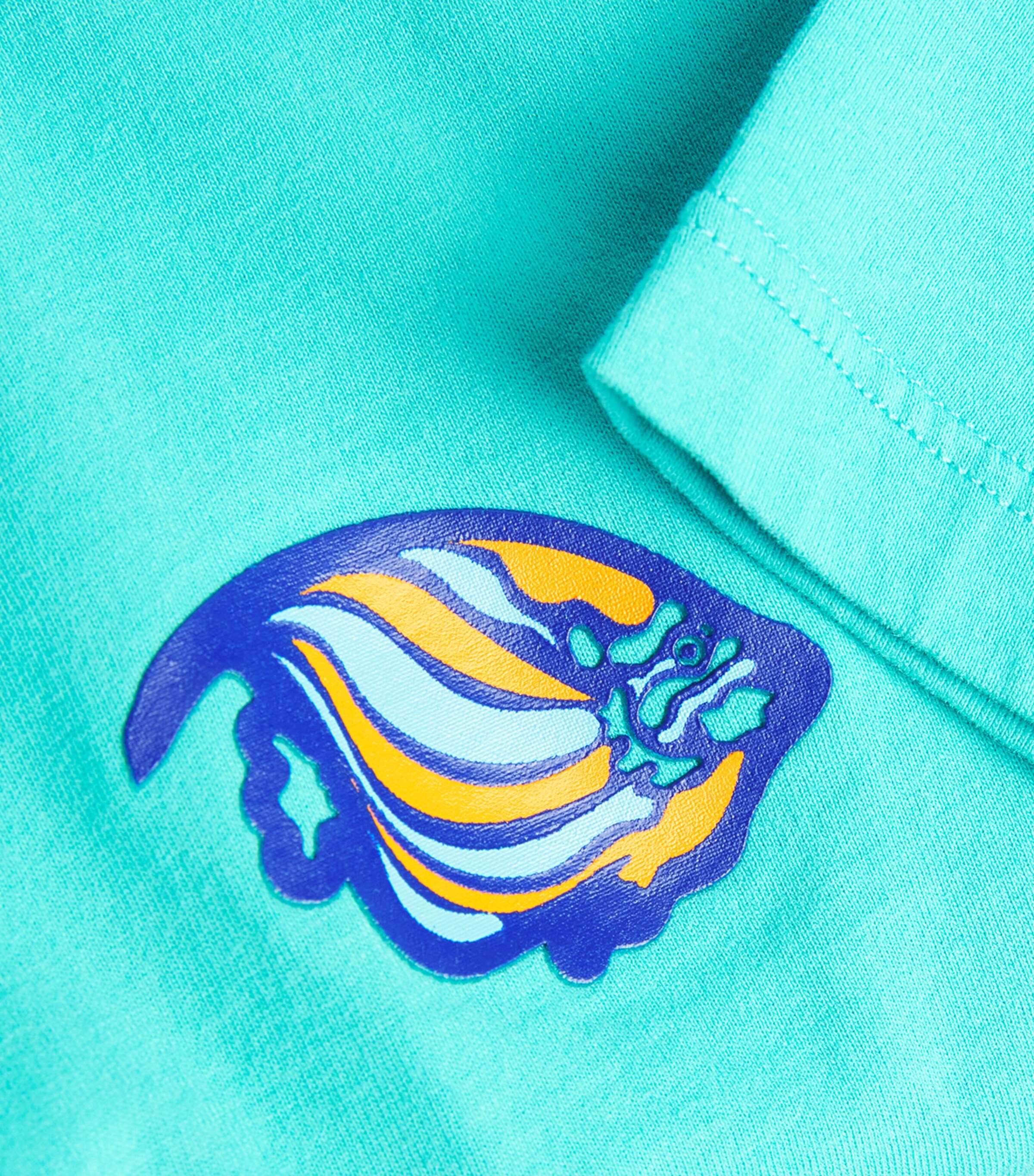 Cotton Fish T-Shirt (2-14 Years) 431 VERT DISCO Image 3