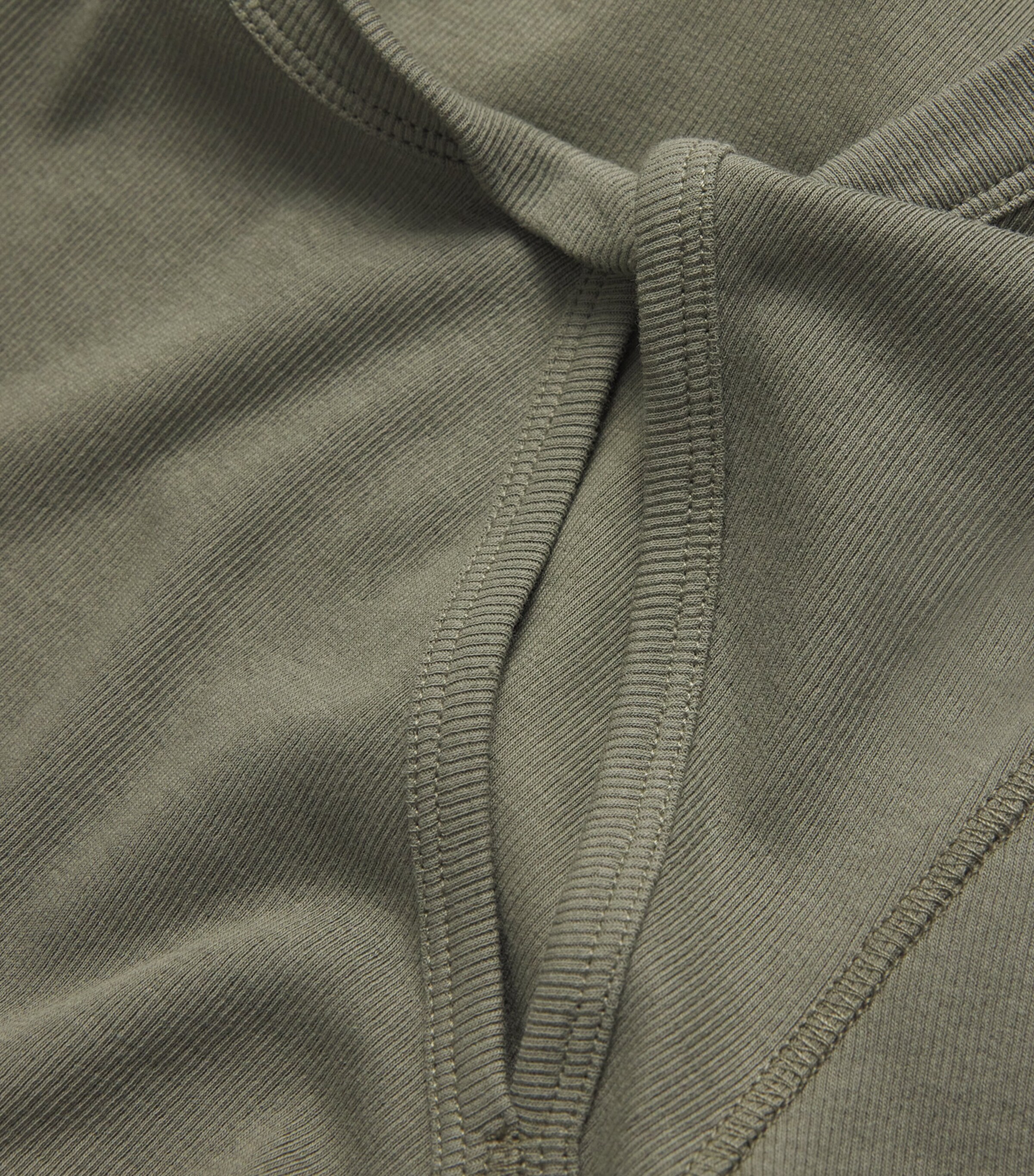 Ribbed Cut-Out T-Shirt KAKI Image 5