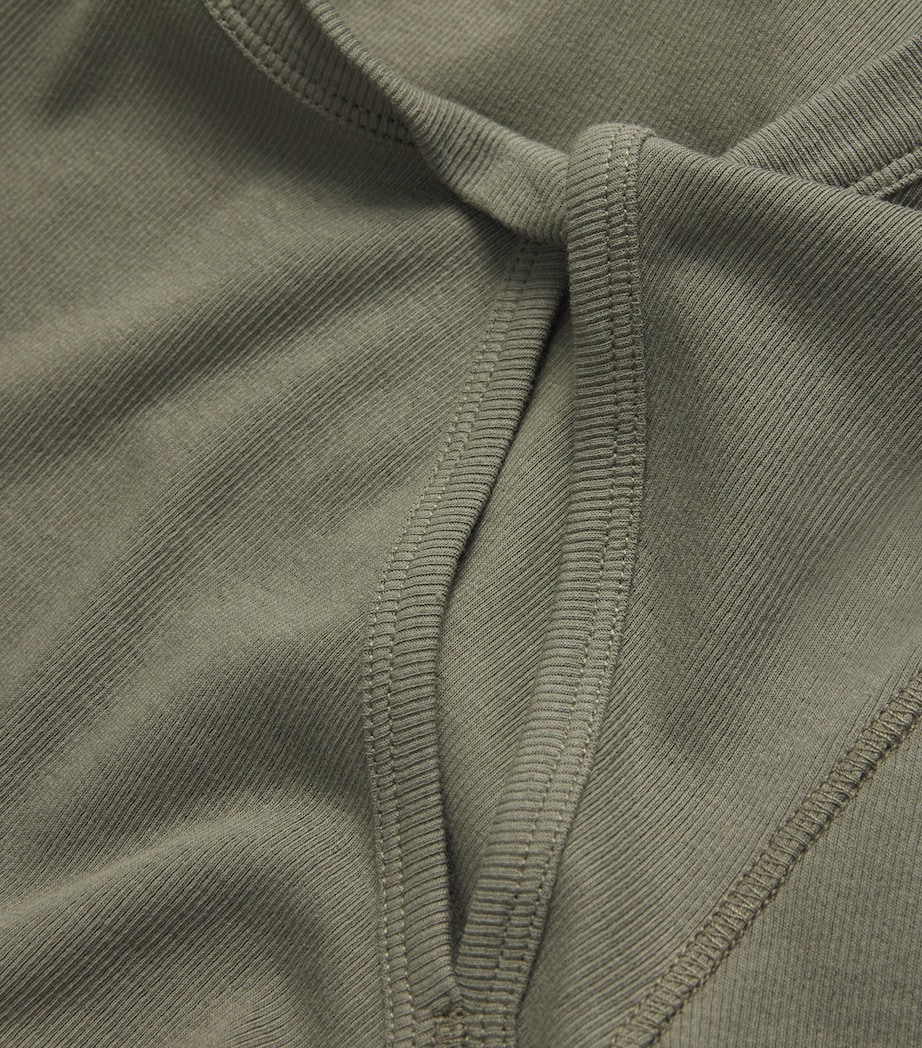 Ribbed Cut-Out T-Shirt KAKI Image 5