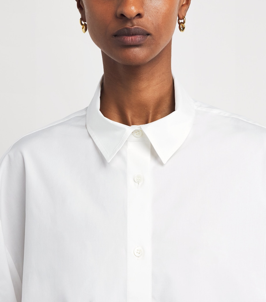 Carolina Herrera Womens Cotton Oversized Clara Shirt White Image 3