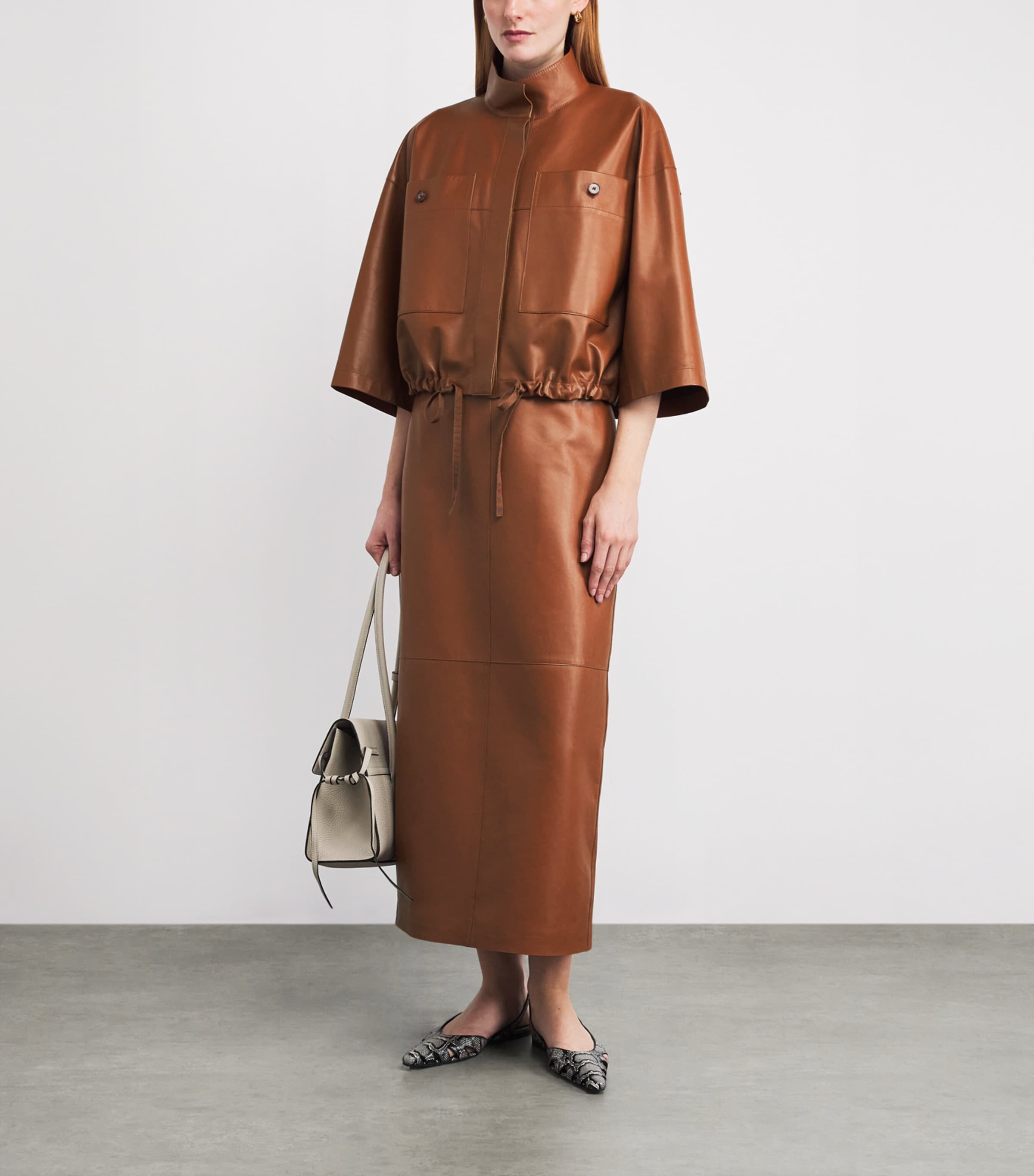 Lambskin Oversized Jacket COPPER Image 2