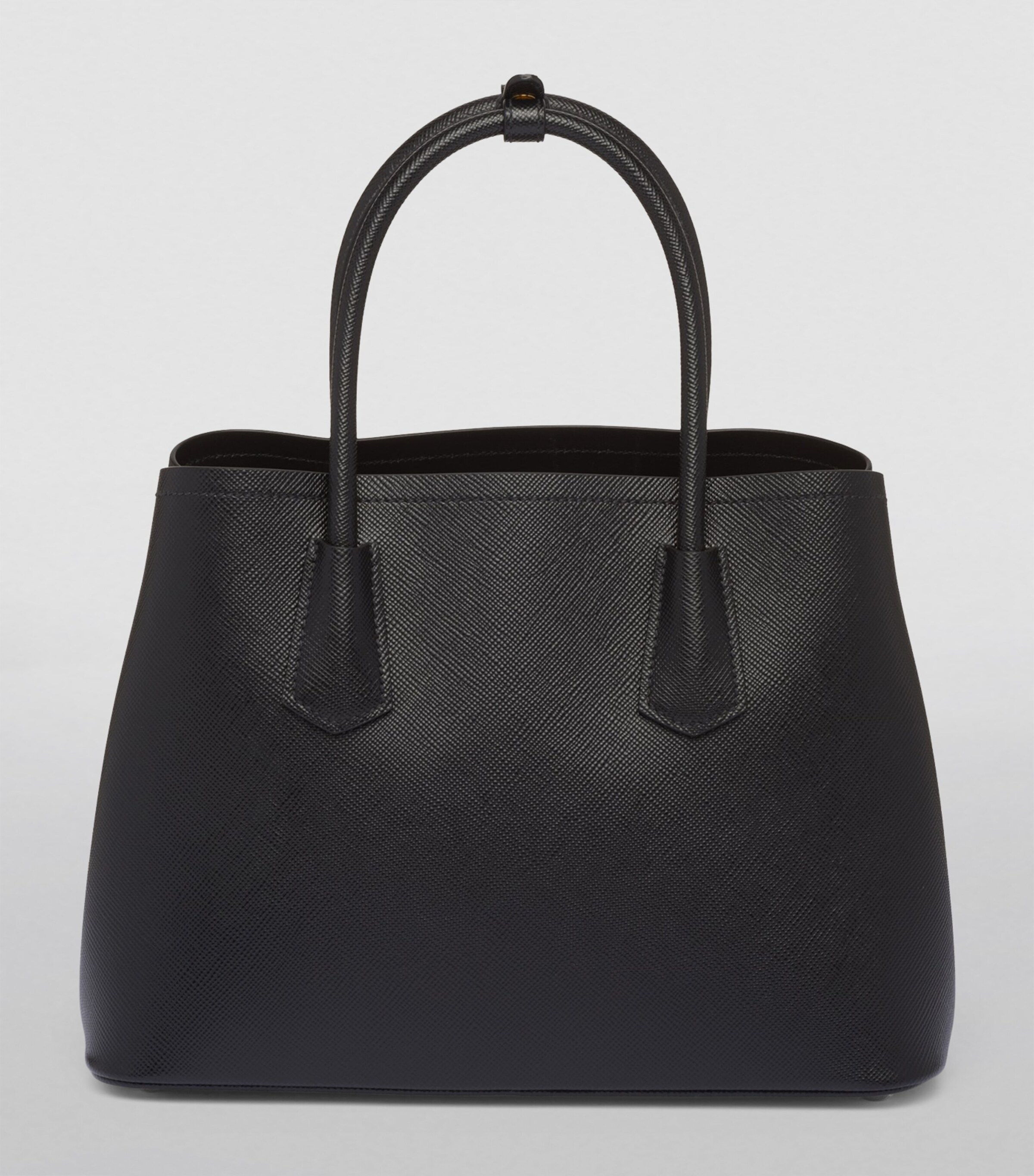 Prada Small Leather Saffiano Double Top-Handle Bag Image 3