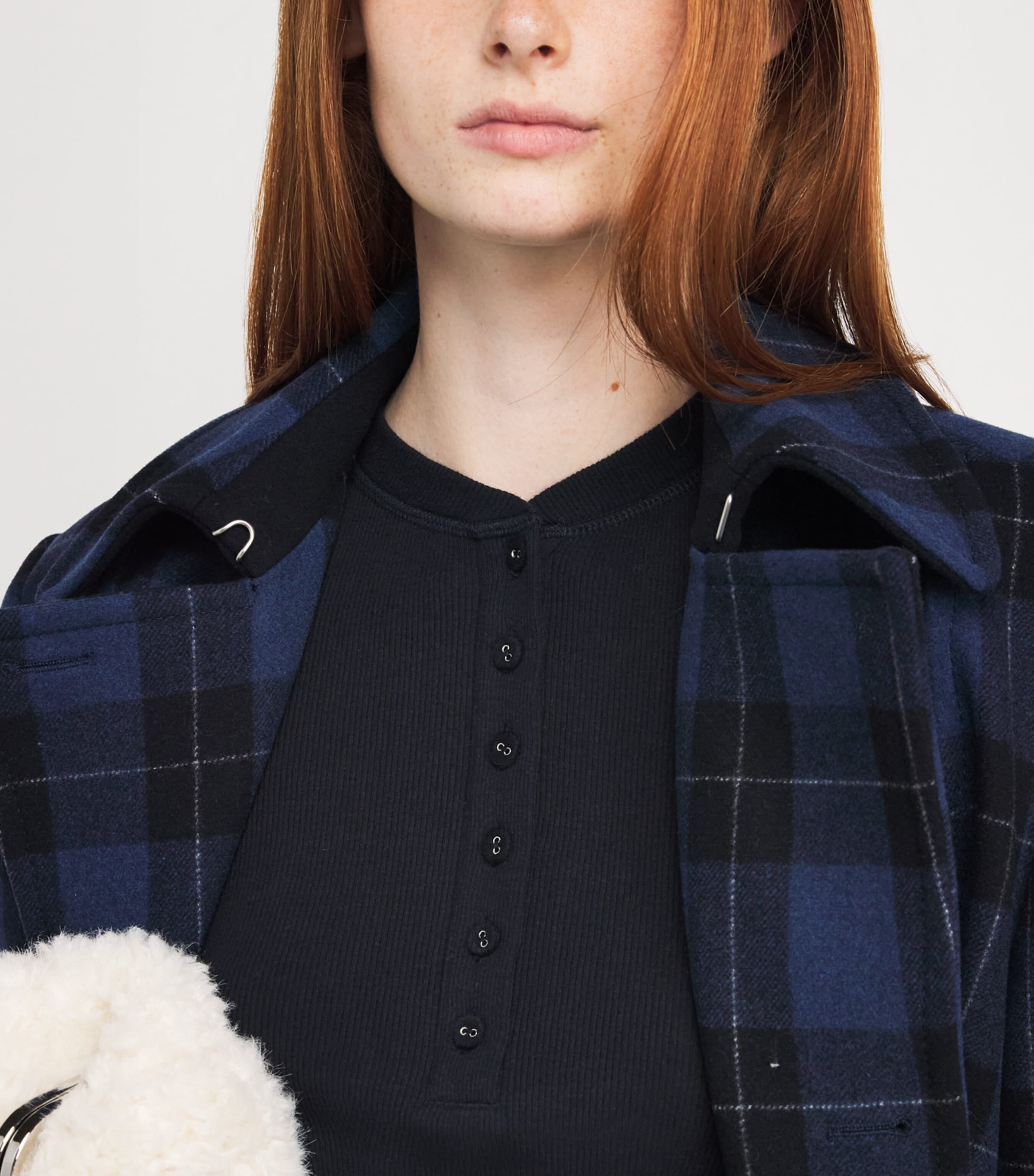 Long-Sleeve Henley Top NAVY Image 6