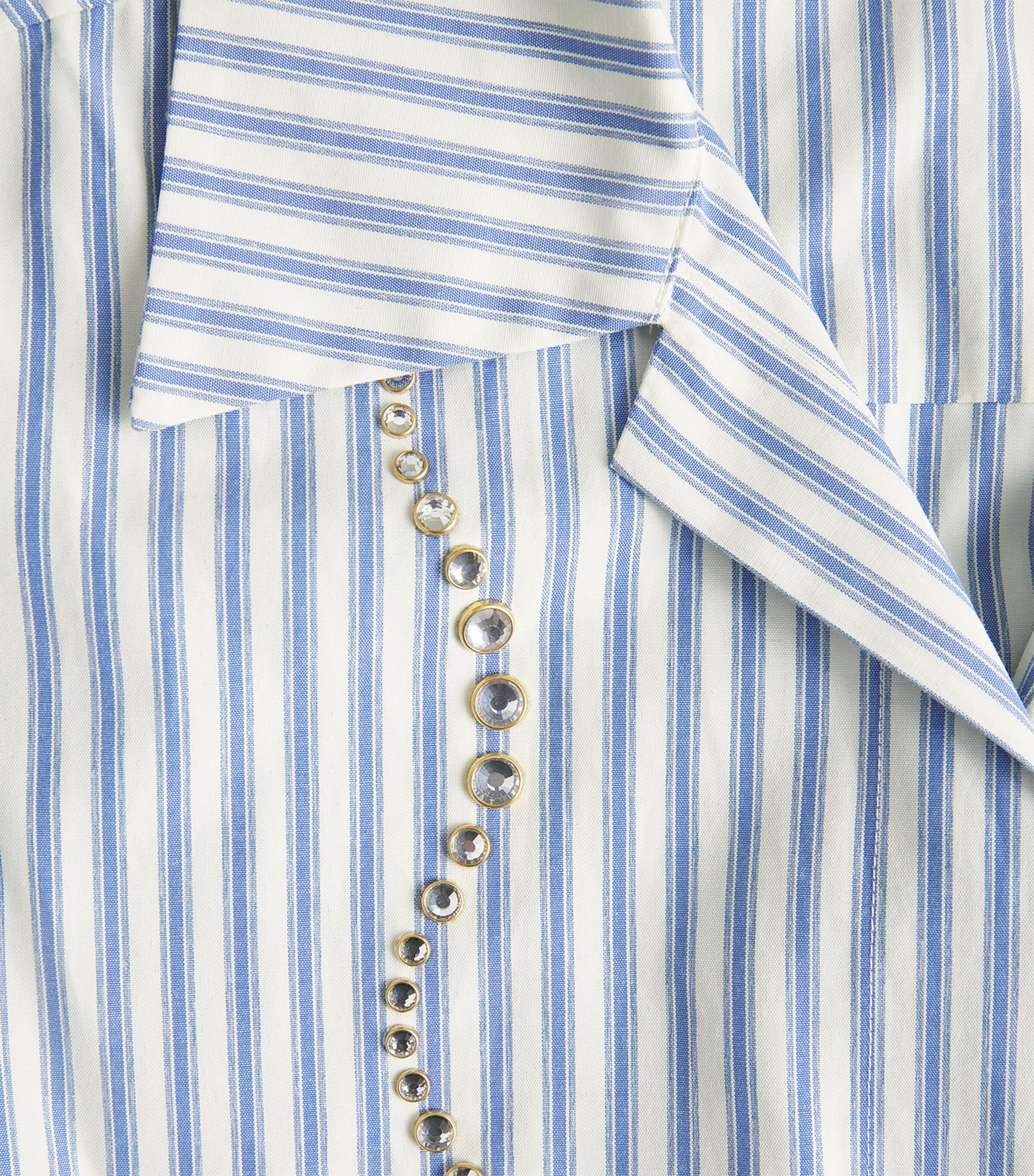 Sandro Paris Womens Embellished Tie Detail Top Blue Image 6