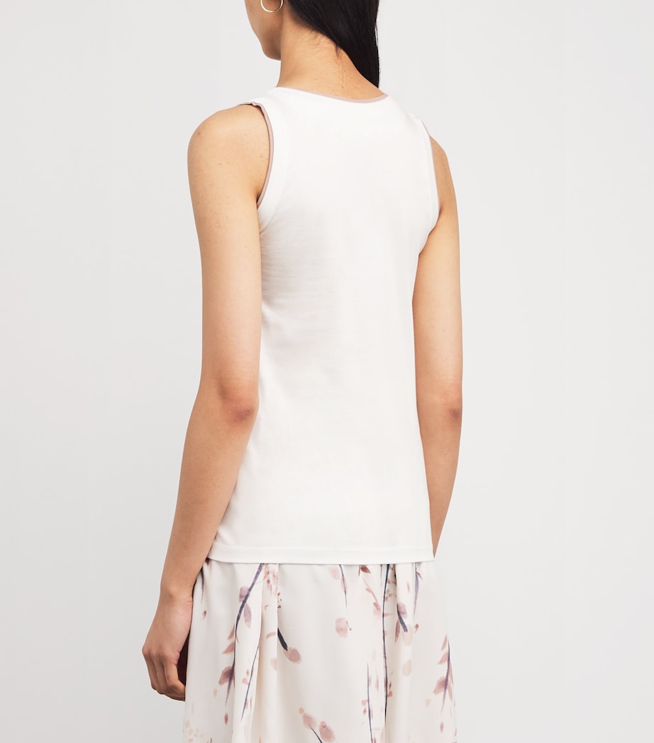 Cotton Tank Top BIANCO, ROSA Image 4
