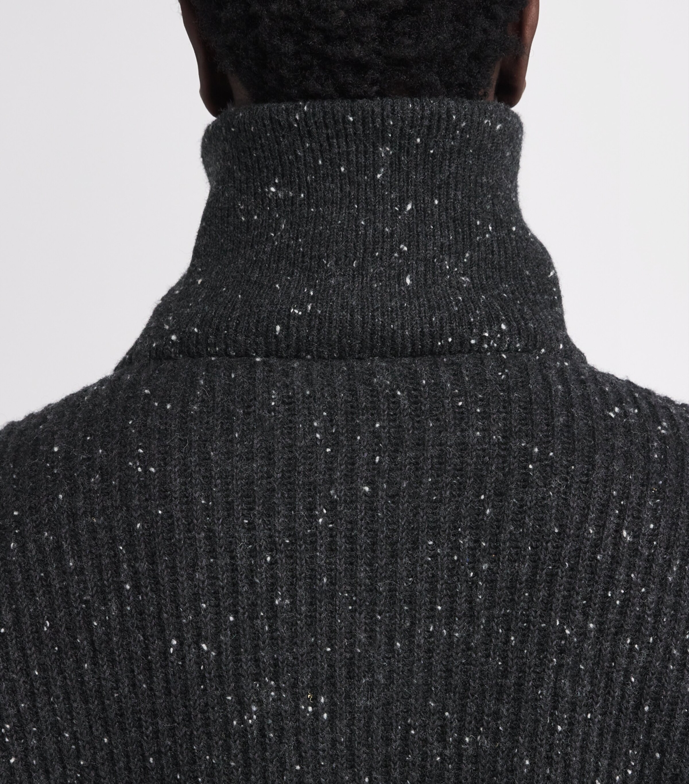 Maison Margiela Black Linen-Wool Quarter-Zip Sweater | Harrods US