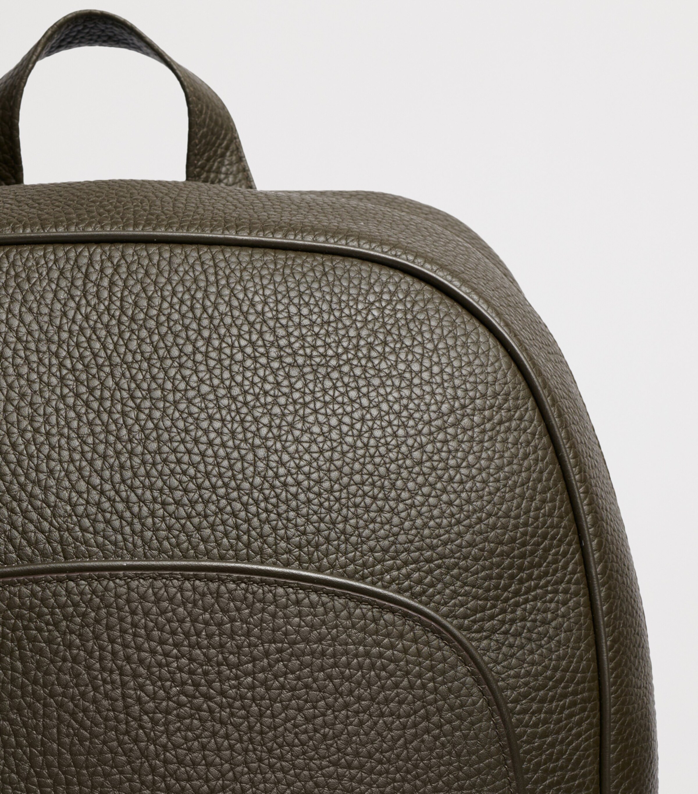 Carl Friedrik Leather Ayrton Backpack Olive Image 7