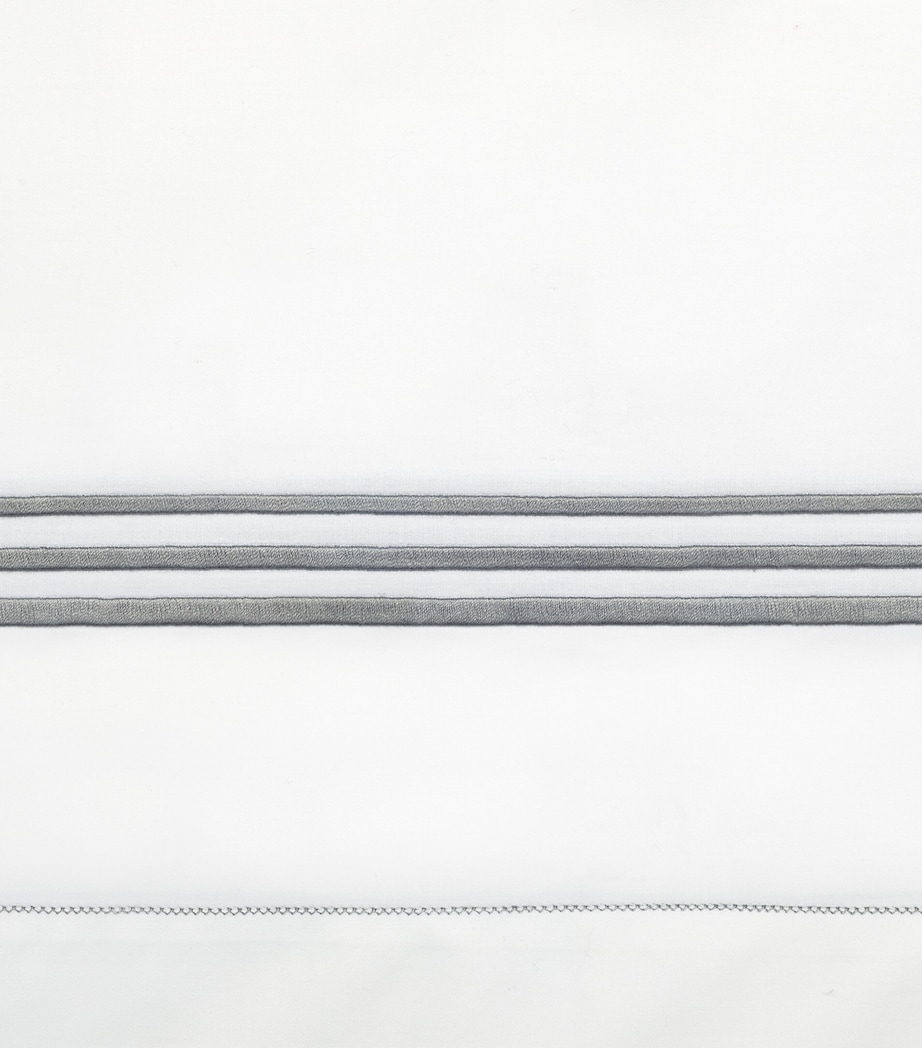 Tre Righe Boudoir Pillowcase (30cm x 40cm) WHT/CHARCOAL Image 4