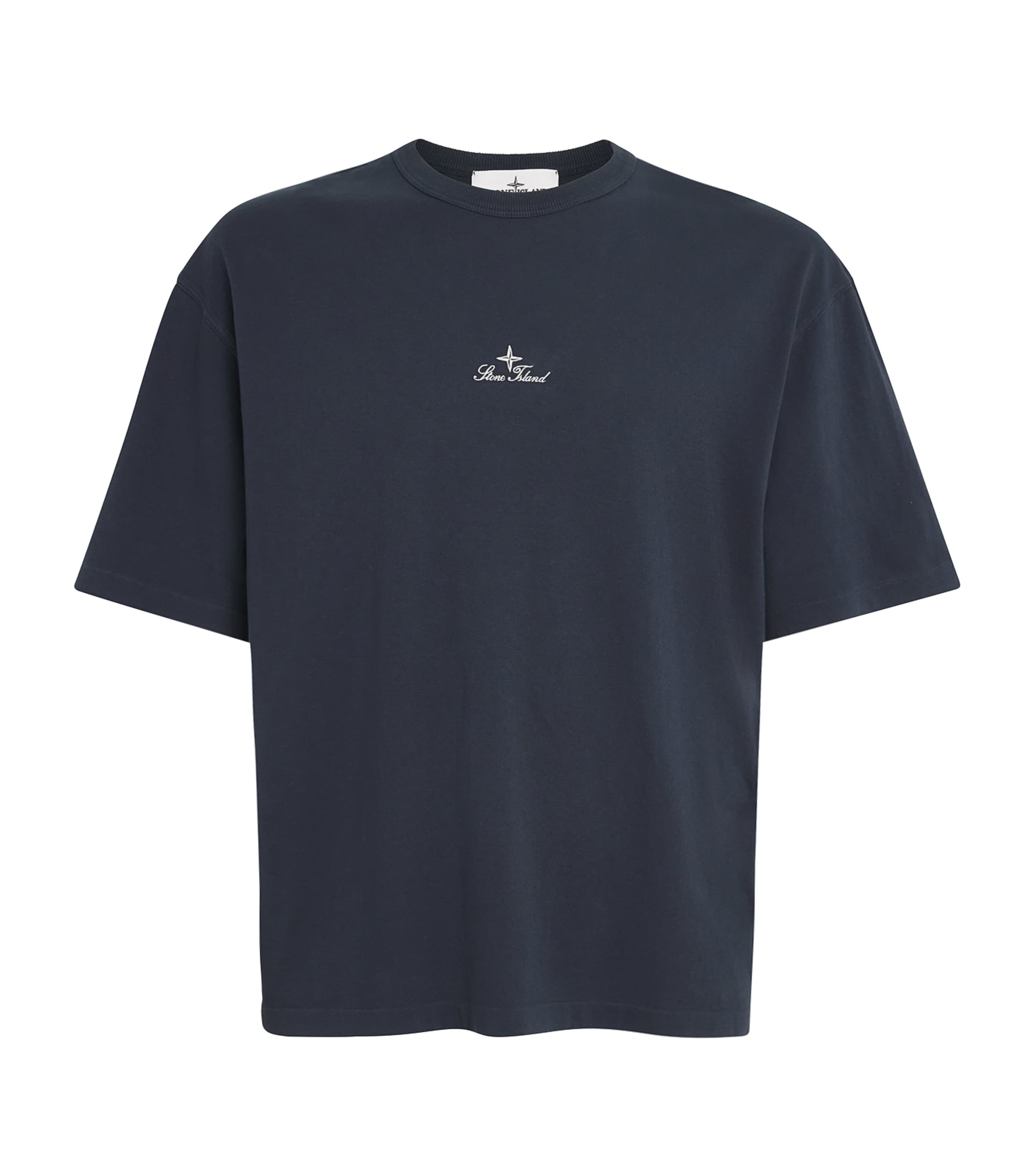 Stone Island Mens Organic Cotton Logo T-Shirt Image 1