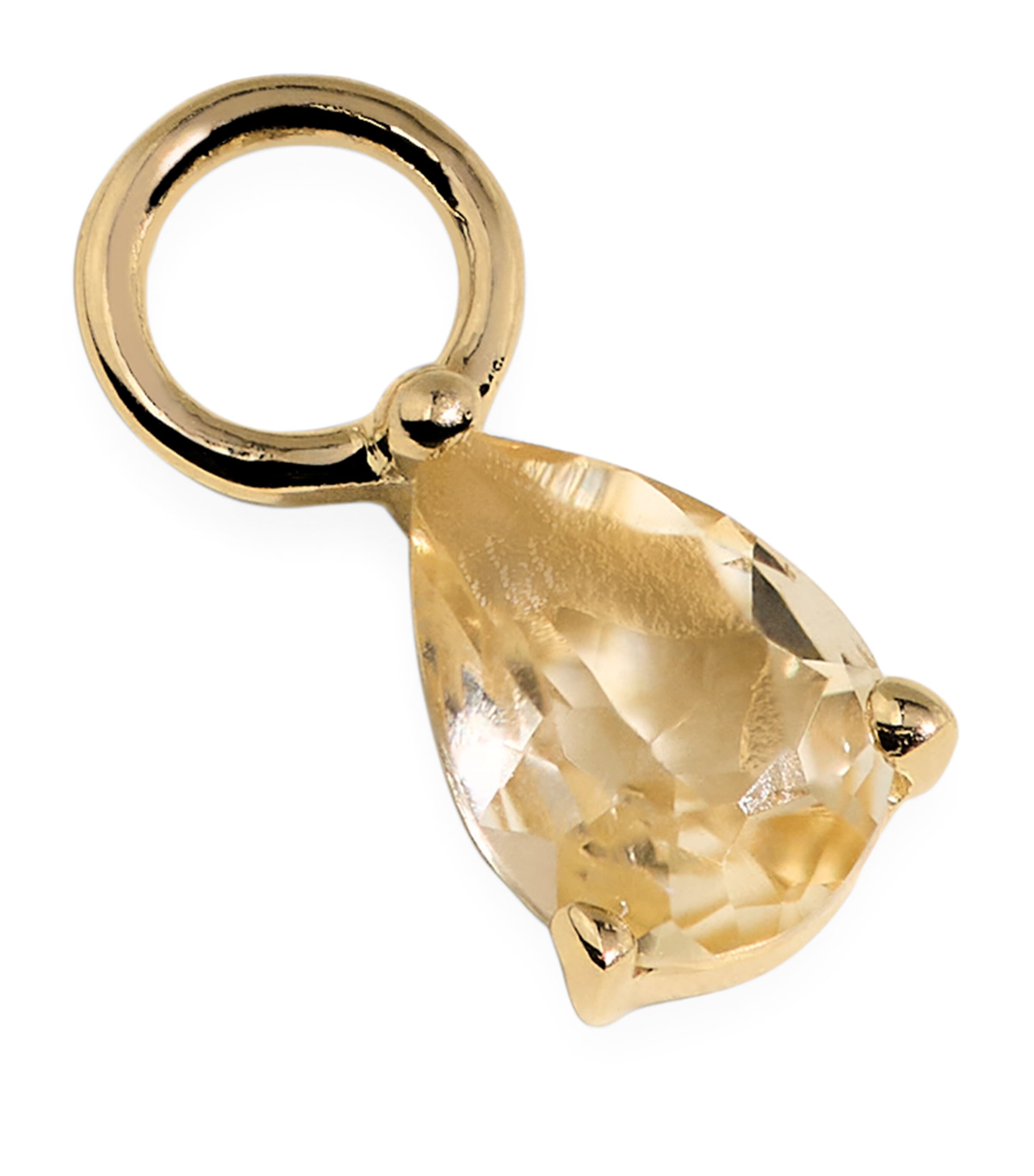 Astrid & Miyu Gold and Citrine Birthstone Earring Charm Gold Image 1